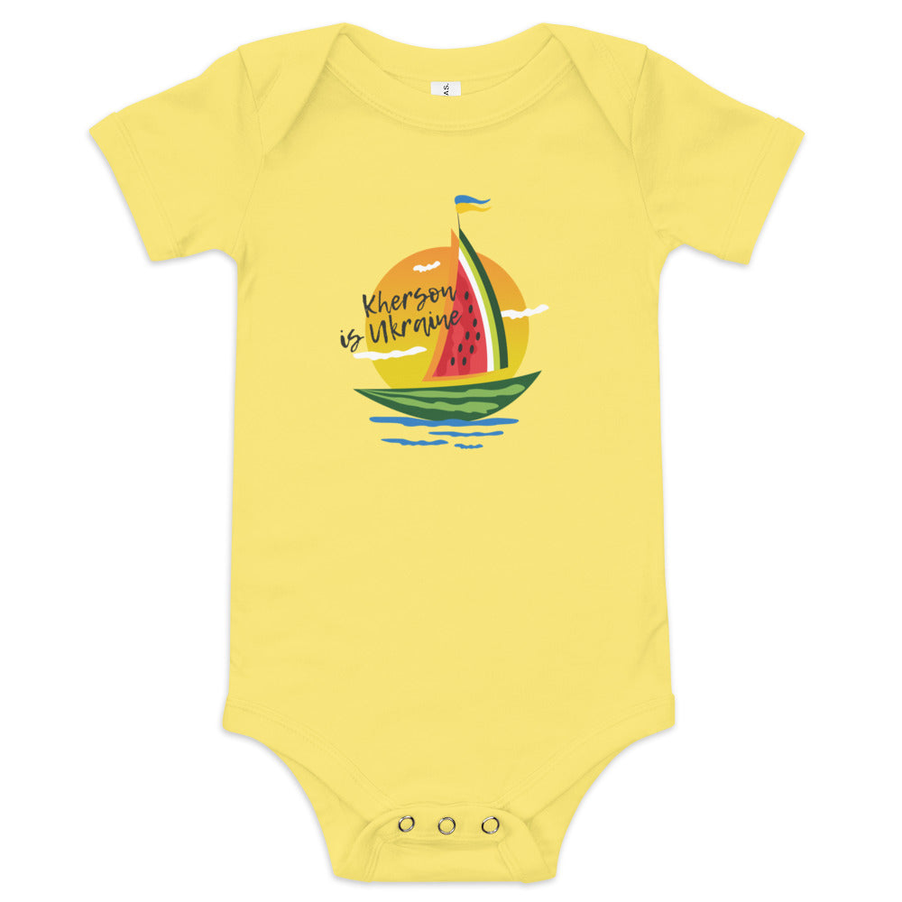 Baby short sleeve one piece "Sail"