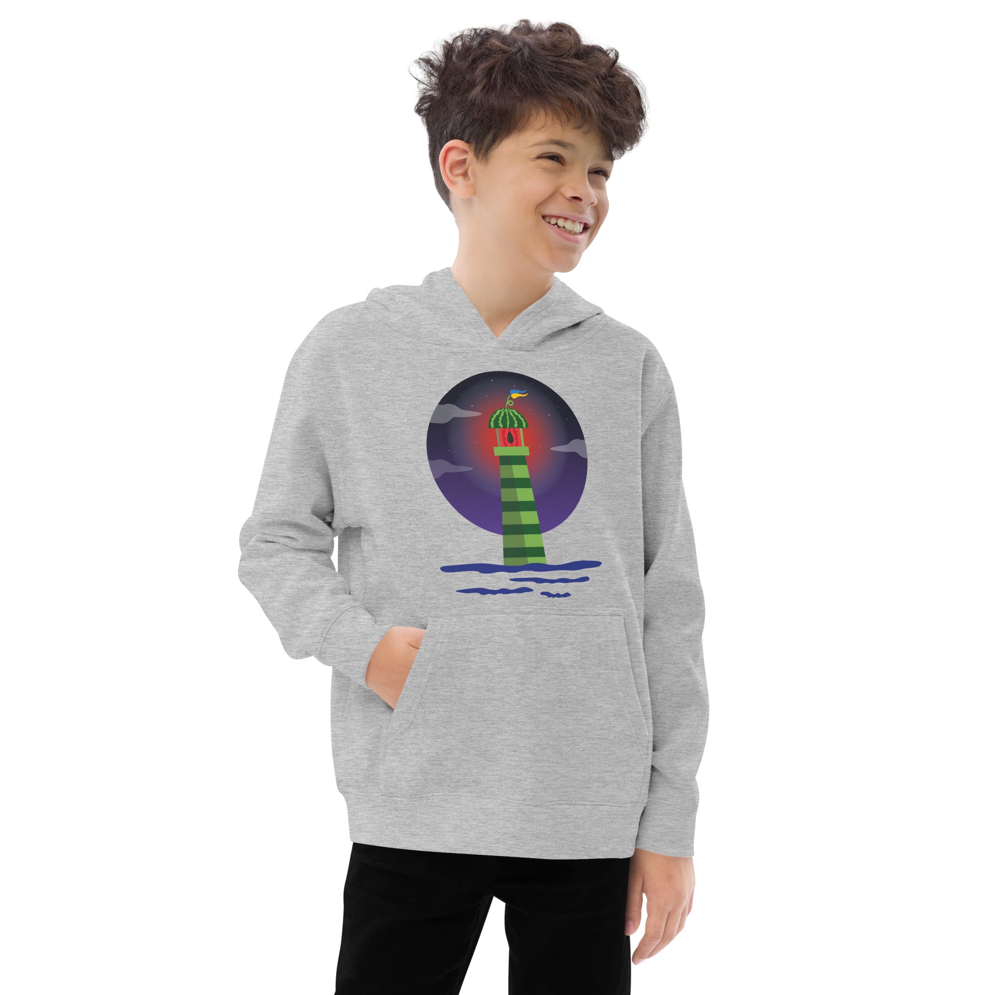 Kids fleece hoodie "Lighthouse"