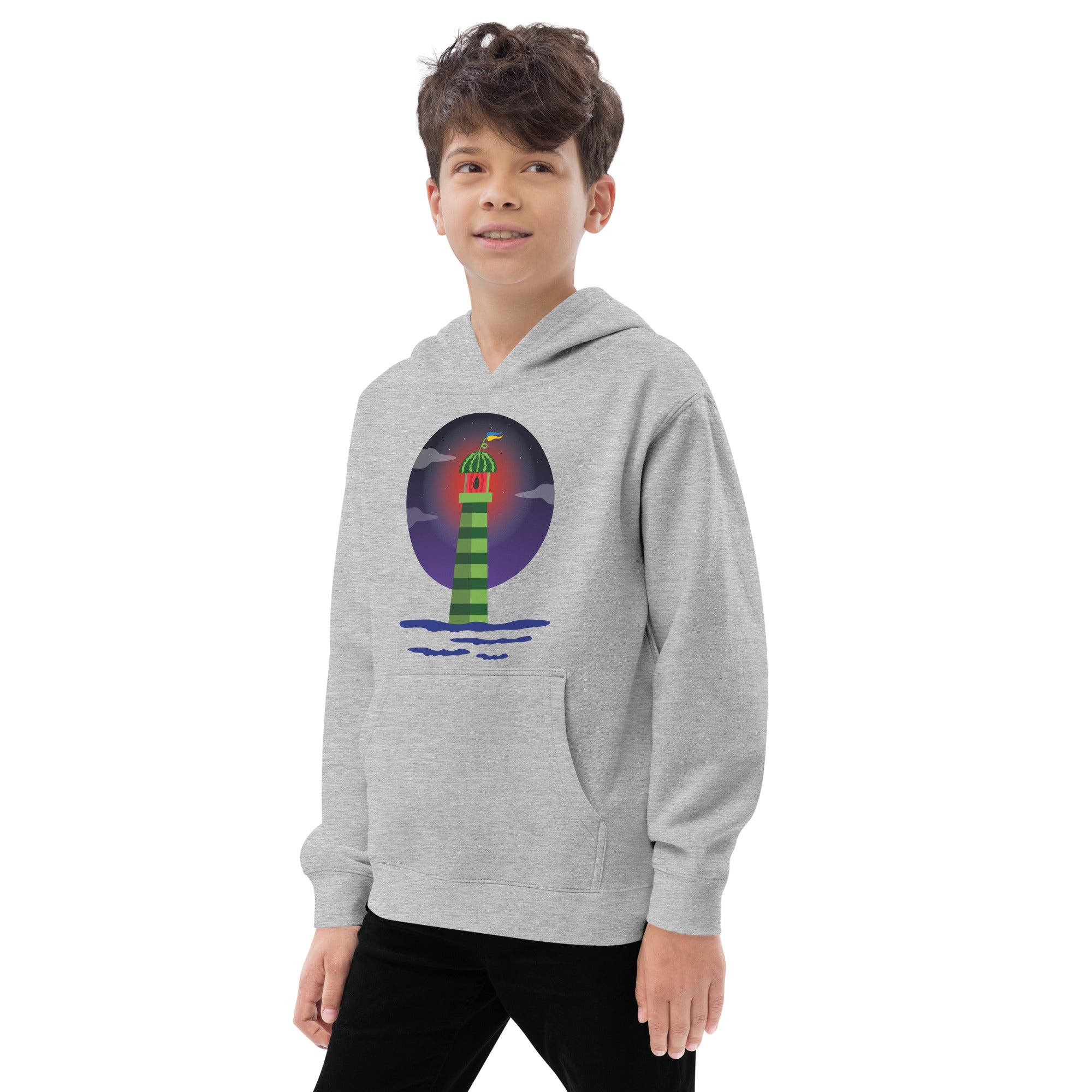 Kids fleece hoodie "Lighthouse"