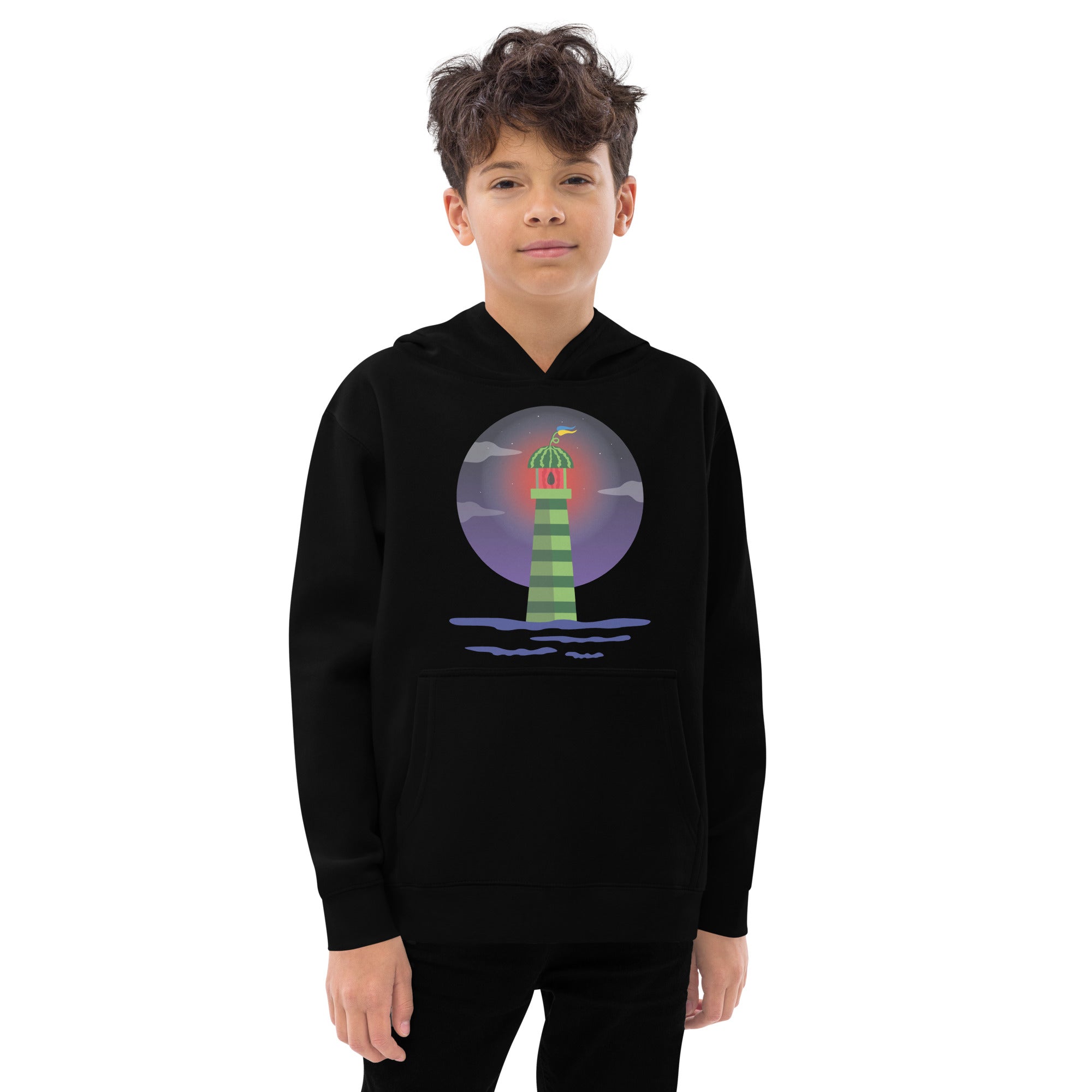 Kids fleece hoodie "Lighthouse"