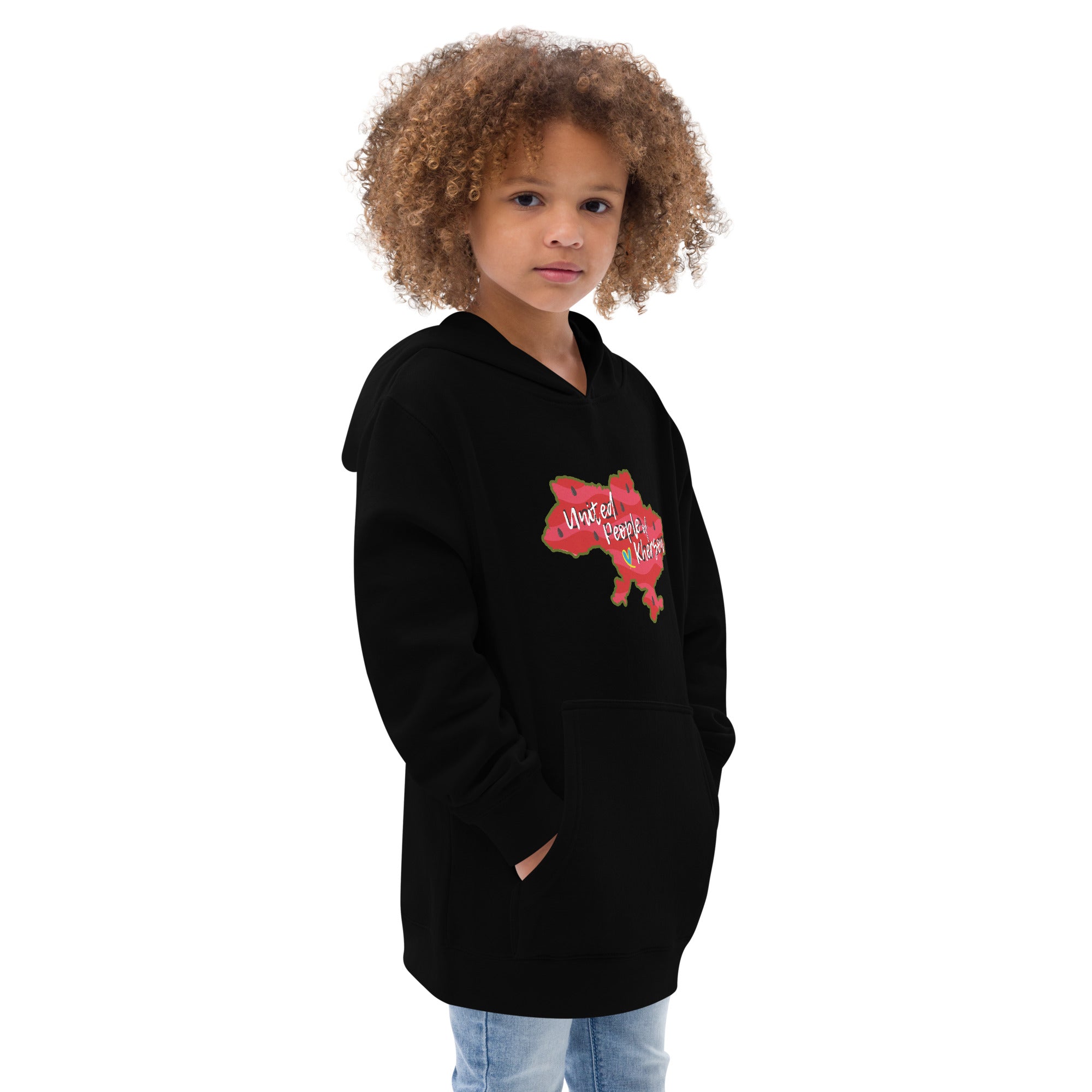 Kids fleece hoodie "United people of Kherson"