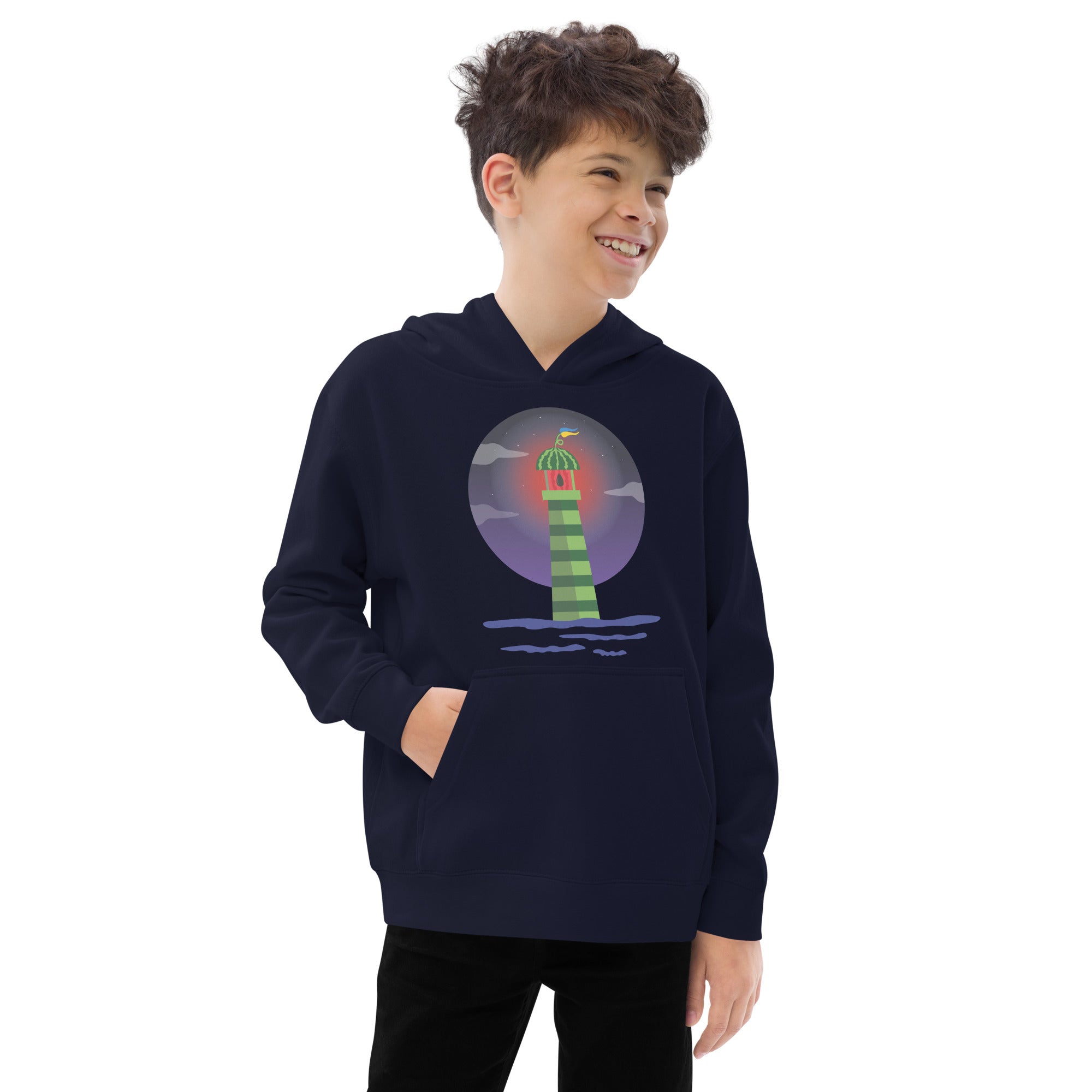 Kids fleece hoodie "Lighthouse"