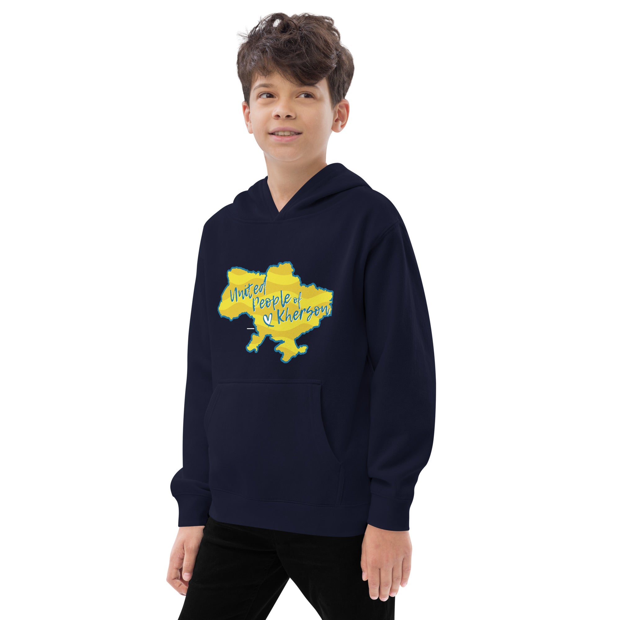 Kids fleece hoodie "United people of Kherson"