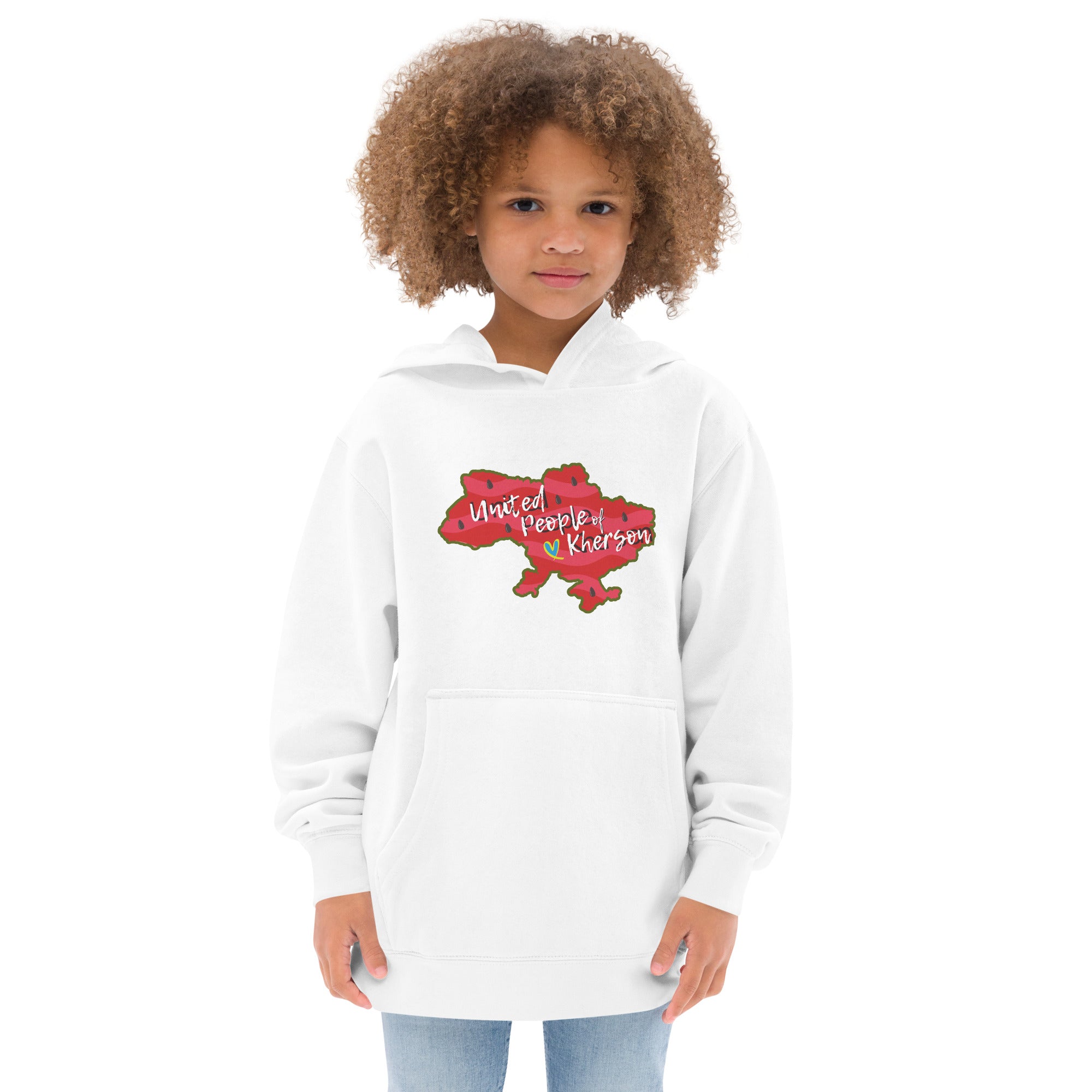 Kids fleece hoodie "United people of Kherson"