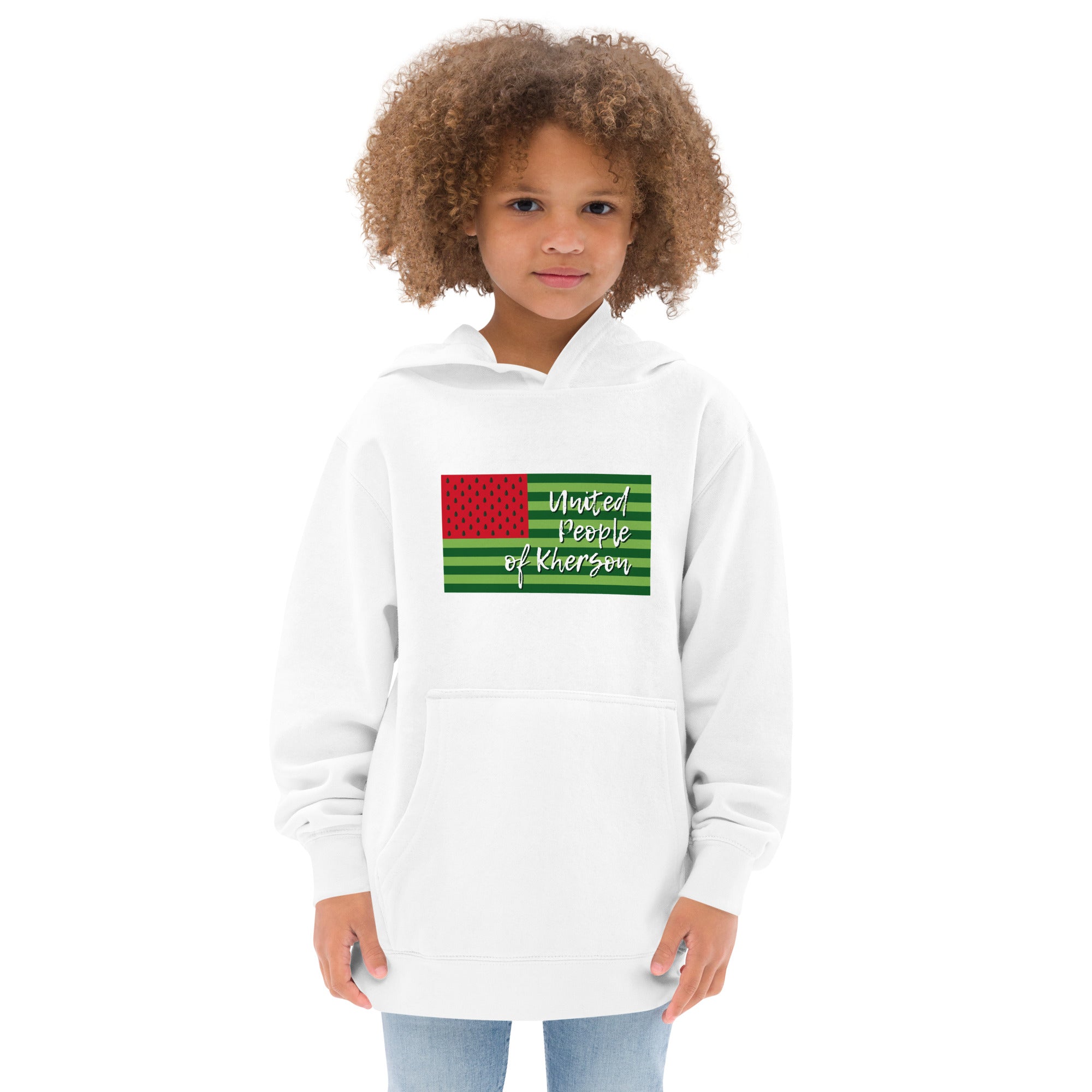 Kids fleece hoodie "United people of Kherson"