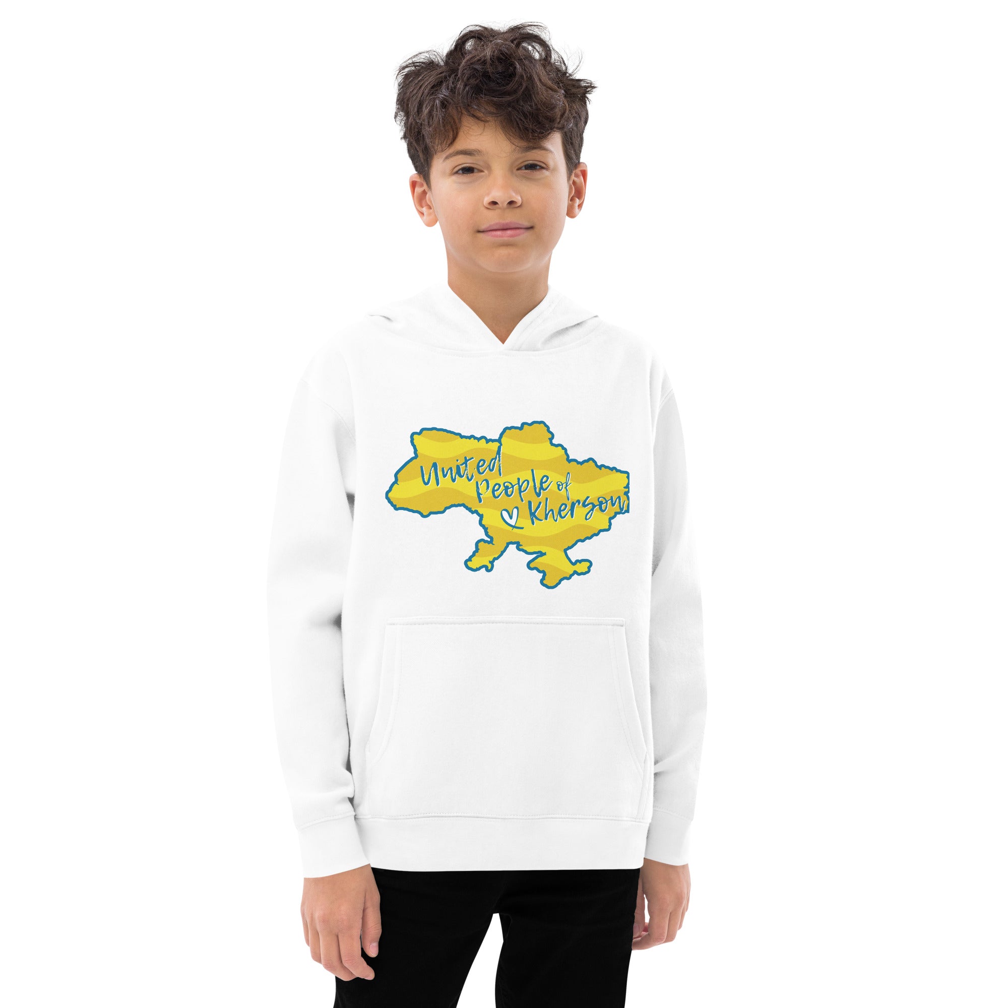 Kids fleece hoodie "United people of Kherson"