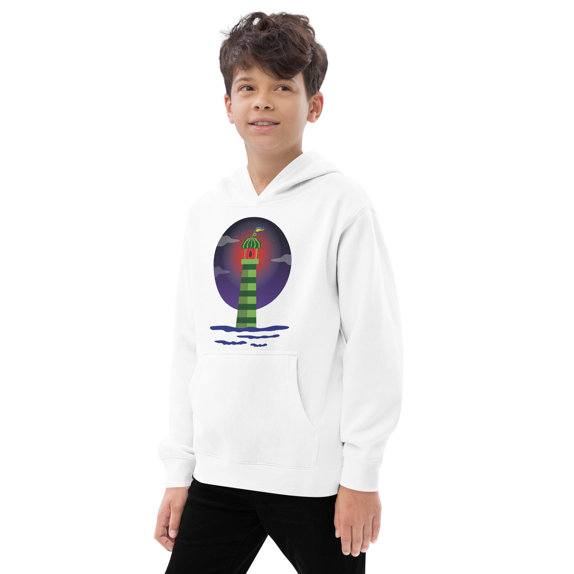 Kids fleece hoodie "Lighthouse"