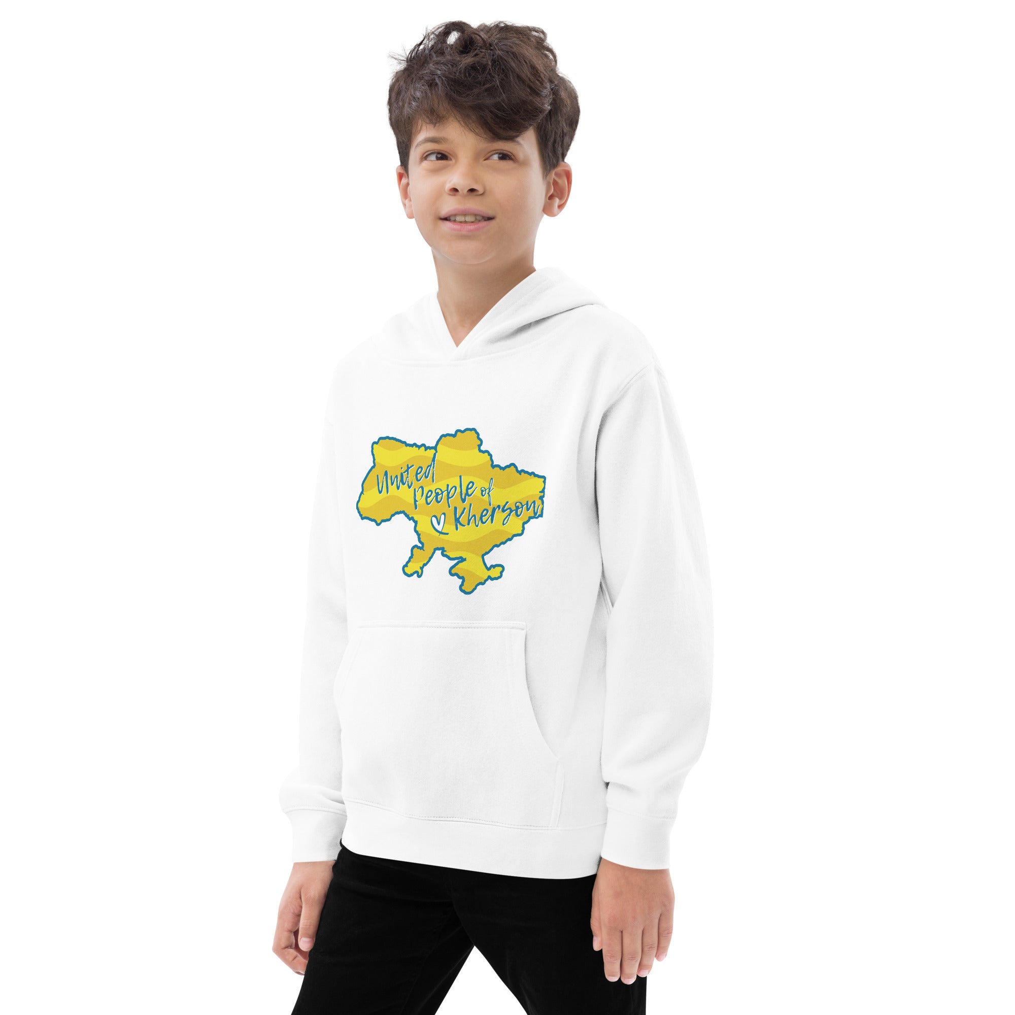 Kids fleece hoodie "United people of Kherson"