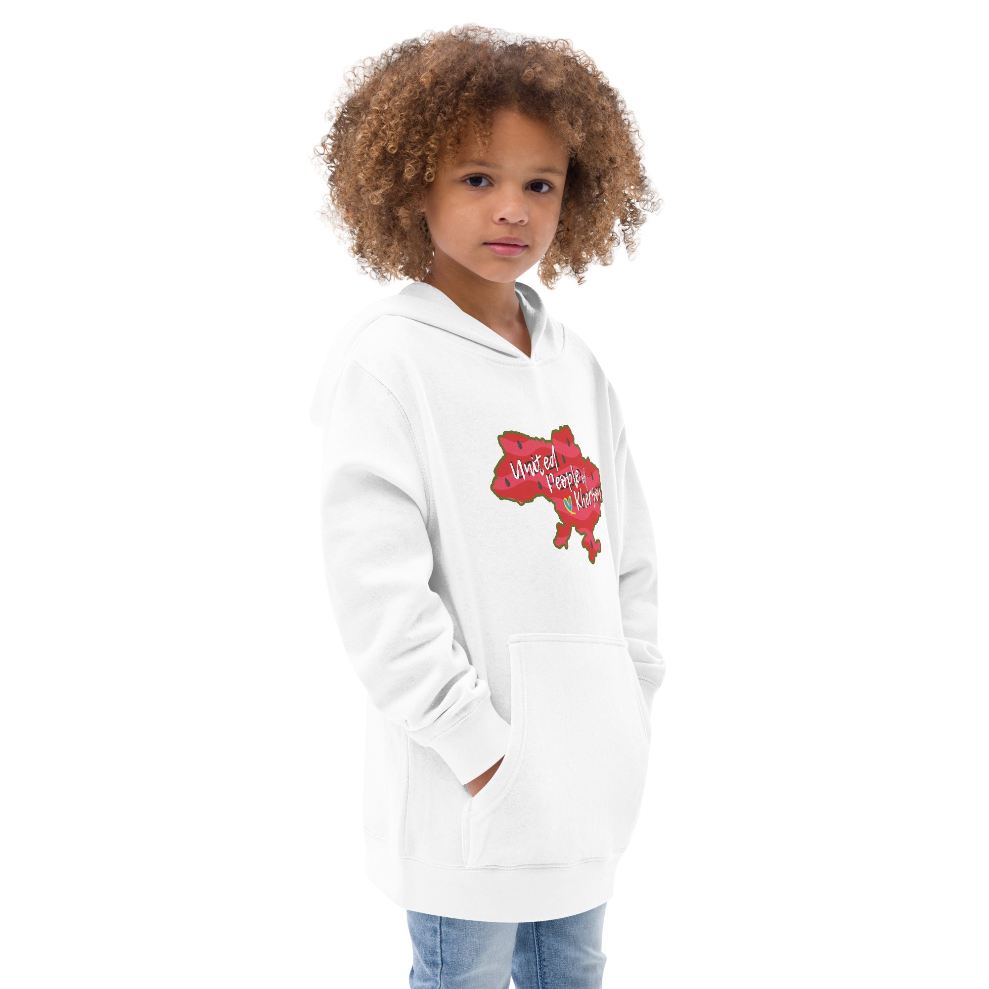 Kids fleece hoodie "United people of Kherson"