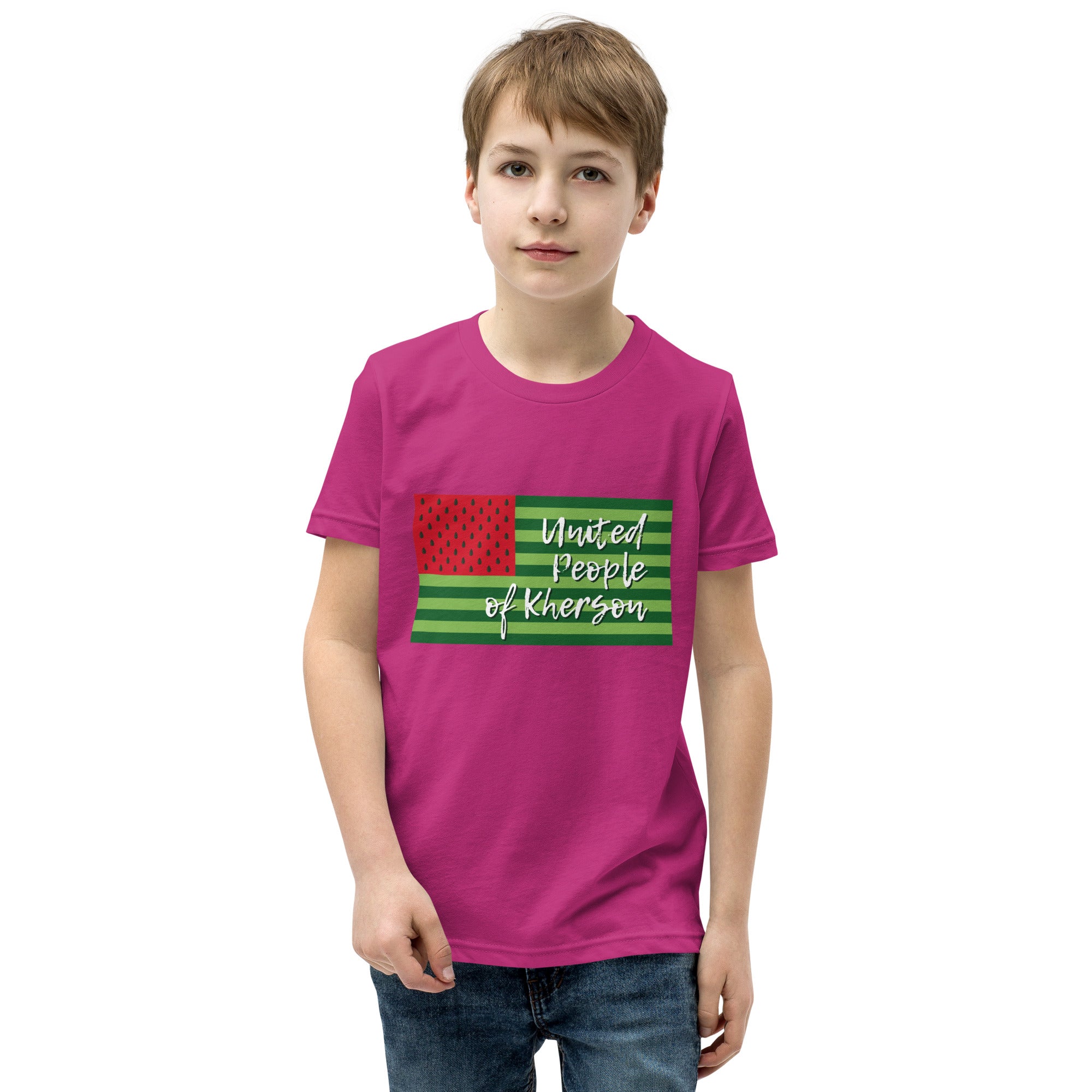 Youth Short Sleeve T-Shirt "United people of Kherson"