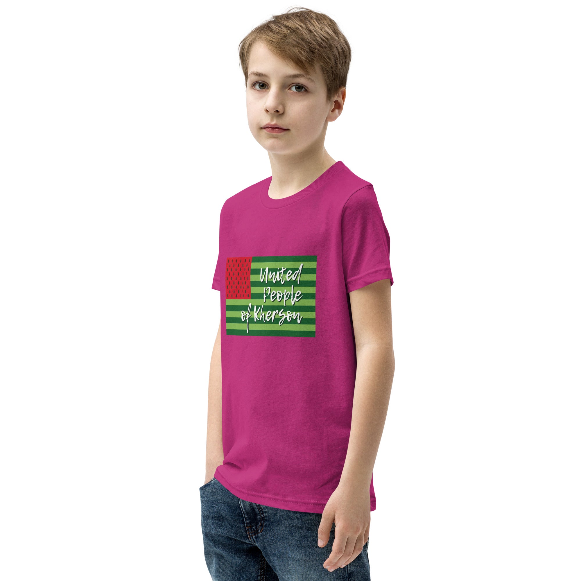 Youth Short Sleeve T-Shirt "United people of Kherson"