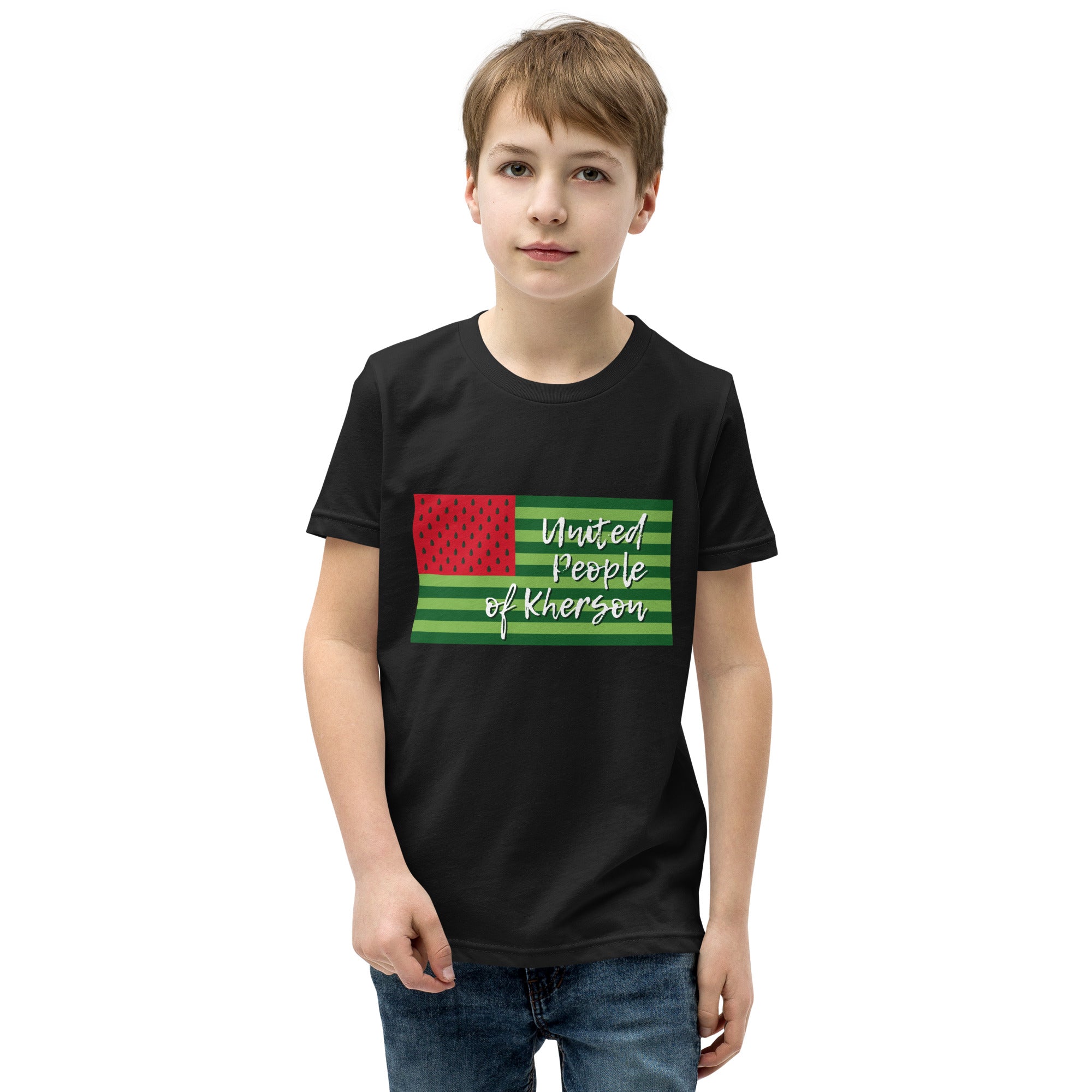 Youth Short Sleeve T-Shirt "United people of Kherson"