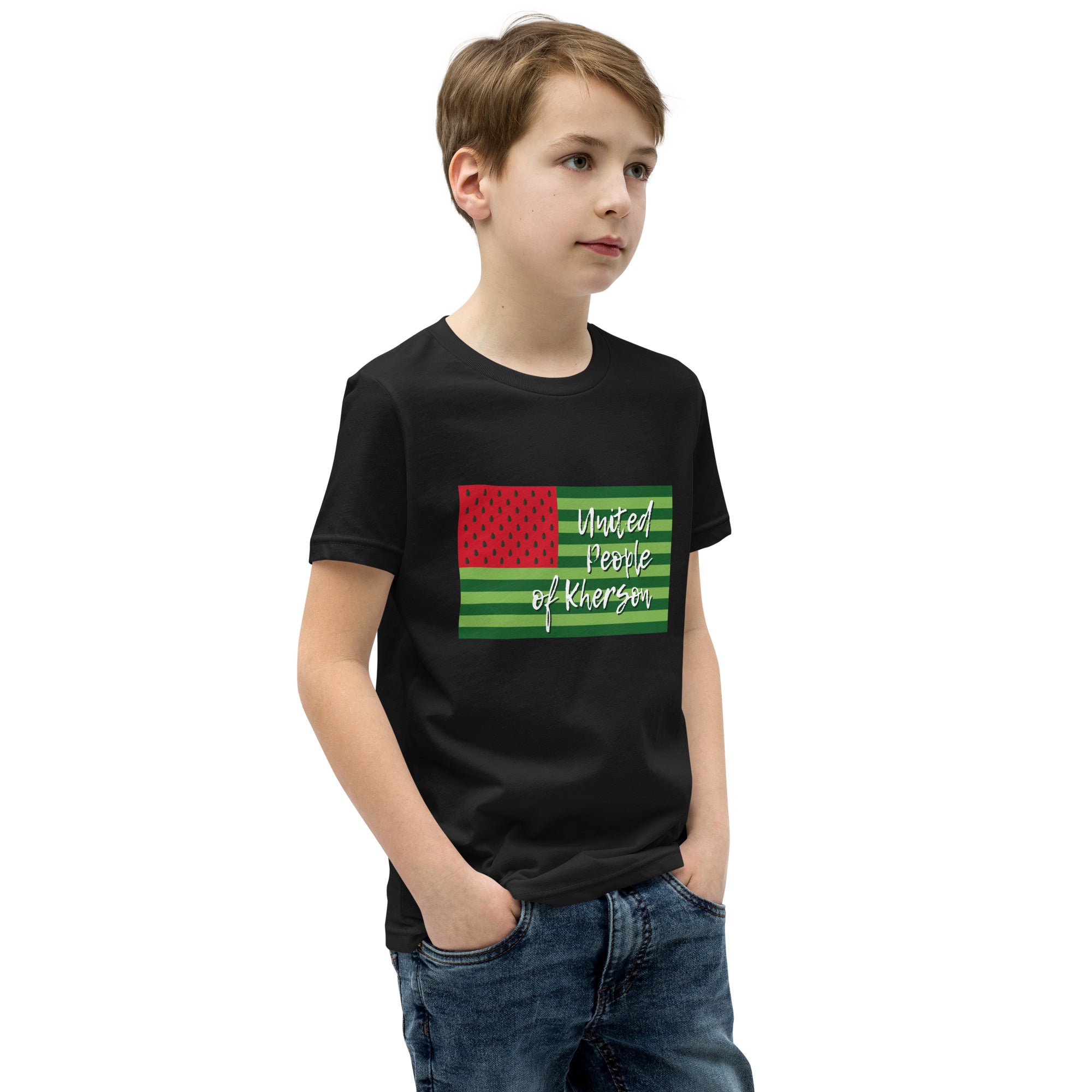 Youth Short Sleeve T-Shirt "United people of Kherson"