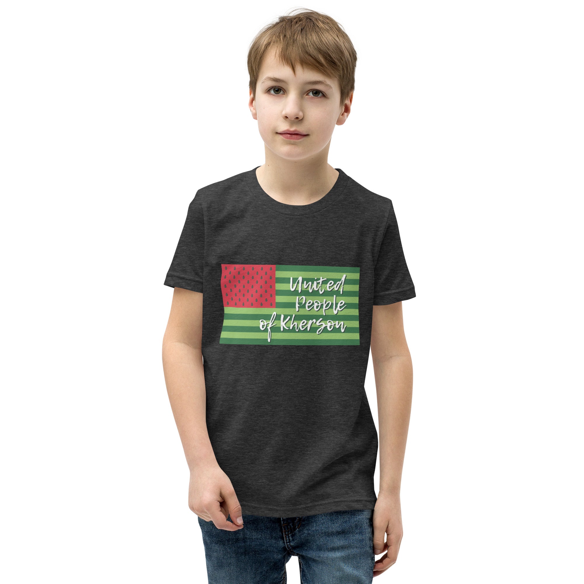 Youth Short Sleeve T-Shirt "United people of Kherson"