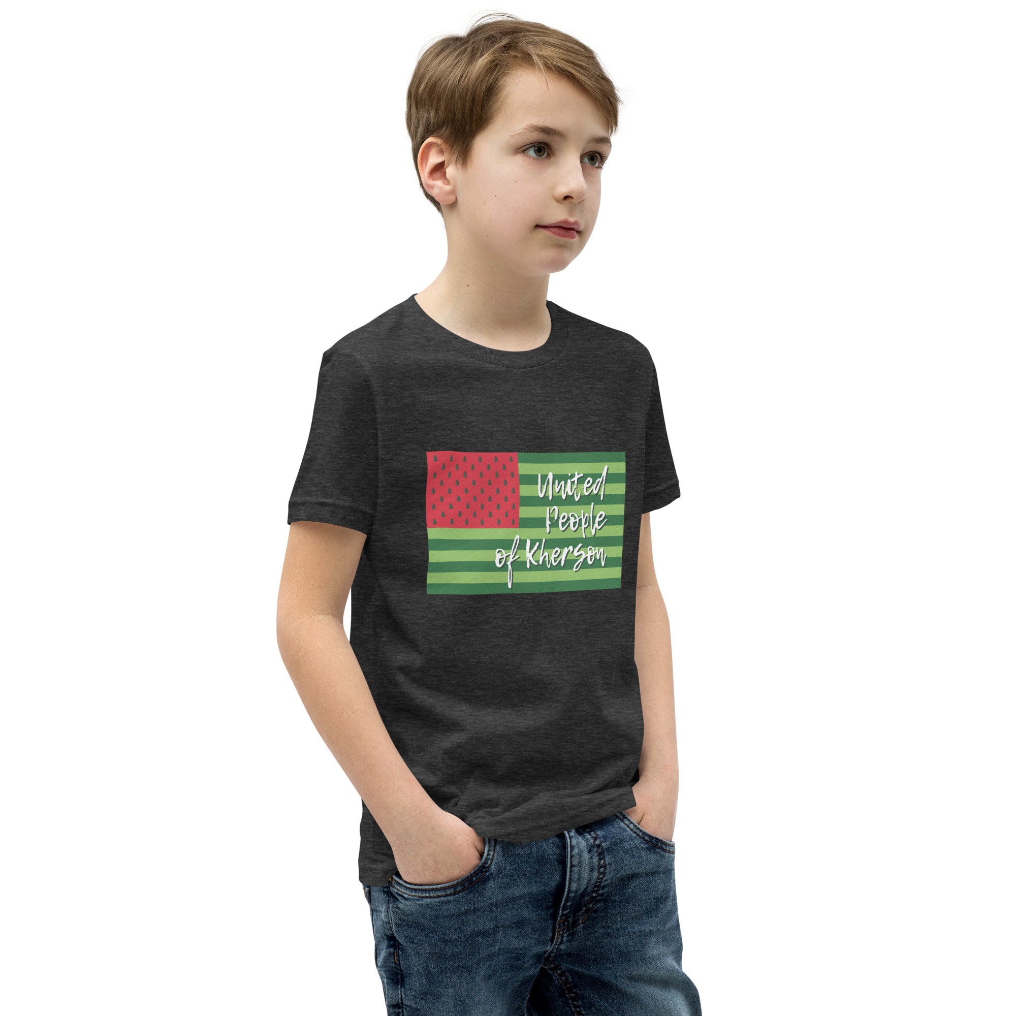 Youth Short Sleeve T-Shirt "United people of Kherson"