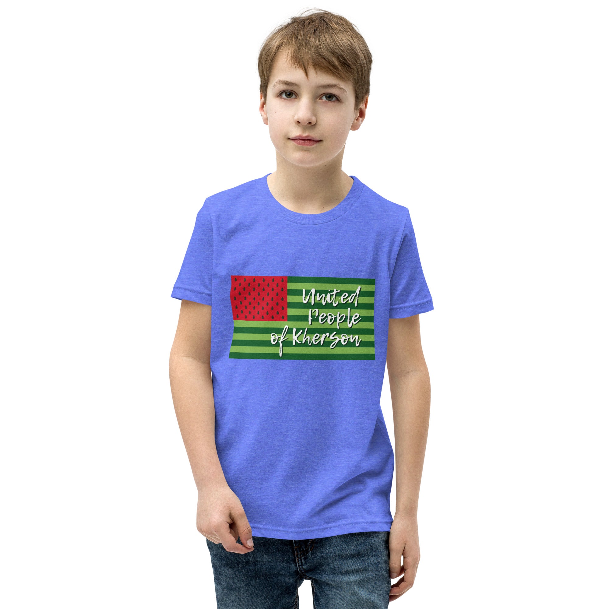 Youth Short Sleeve T-Shirt "United people of Kherson"