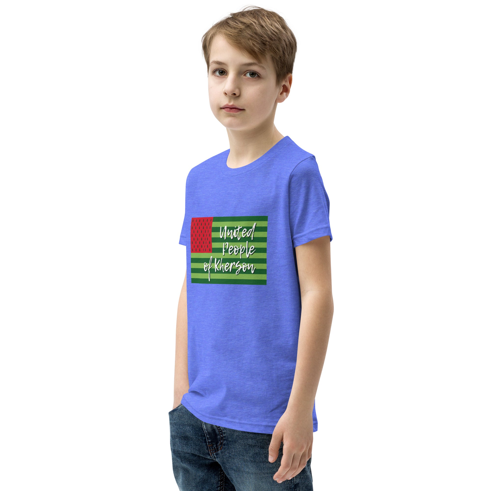 Youth Short Sleeve T-Shirt "United people of Kherson"