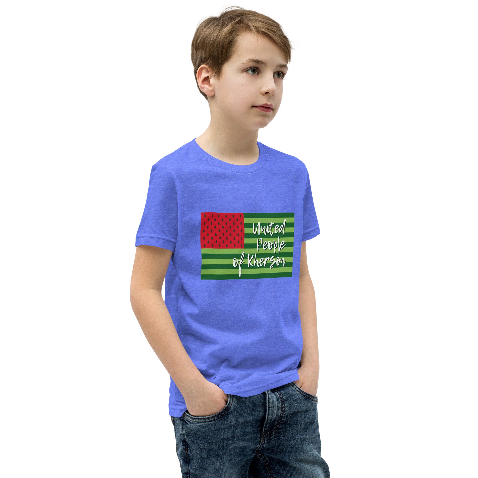 Youth Short Sleeve T-Shirt "United people of Kherson"