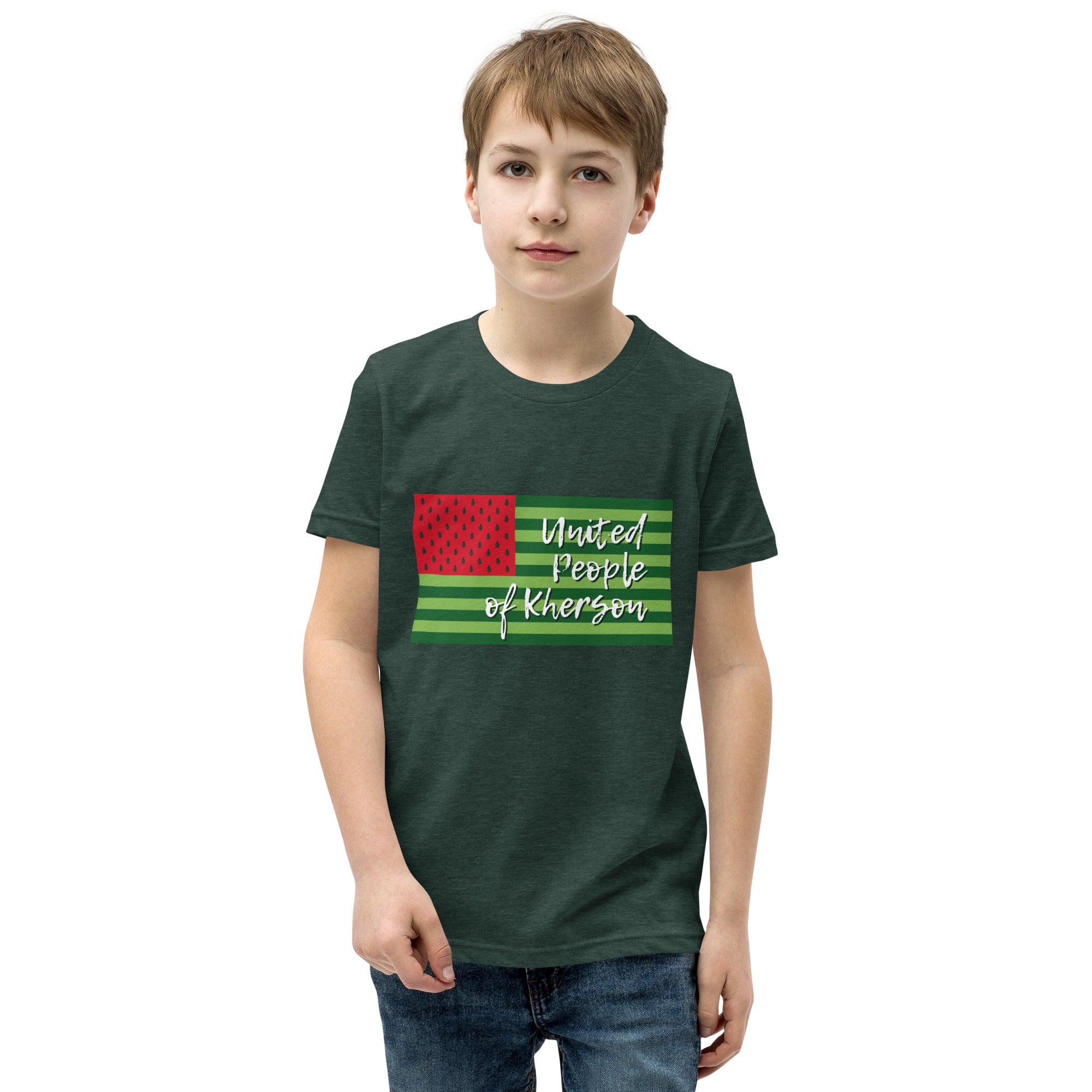 Youth Short Sleeve T-Shirt "United people of Kherson"