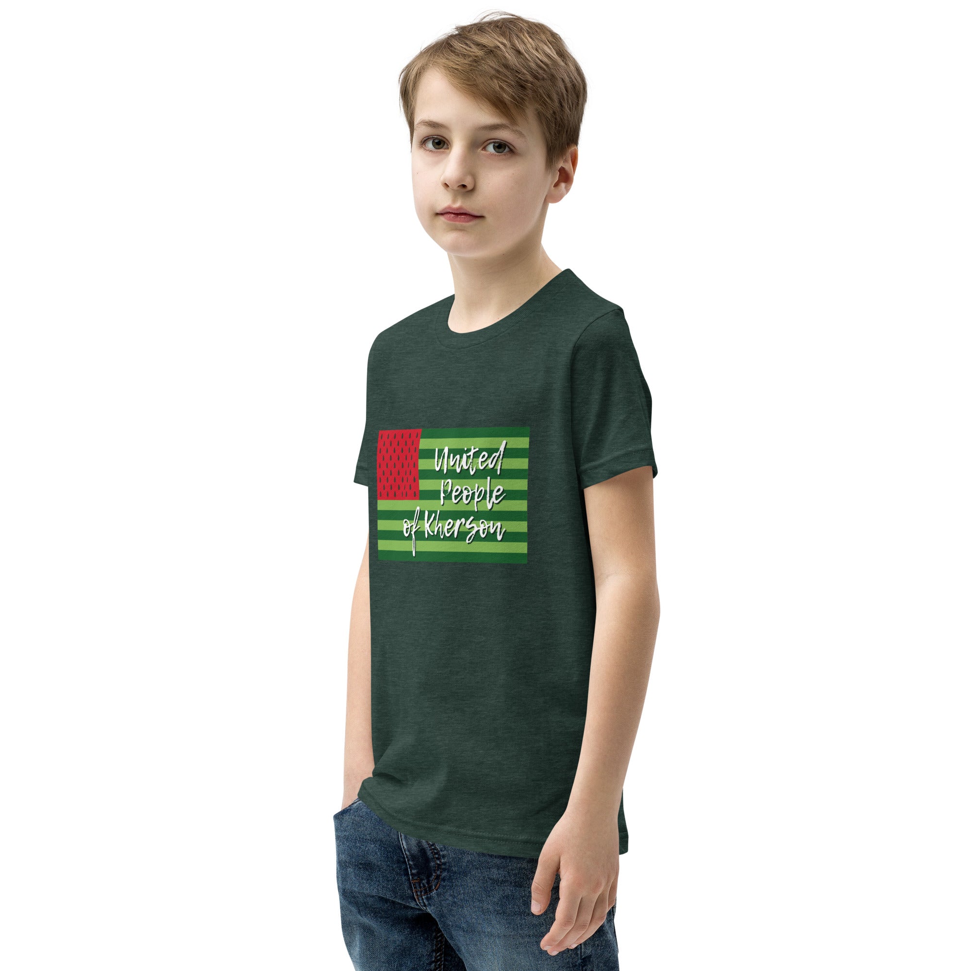 Youth Short Sleeve T-Shirt "United people of Kherson"