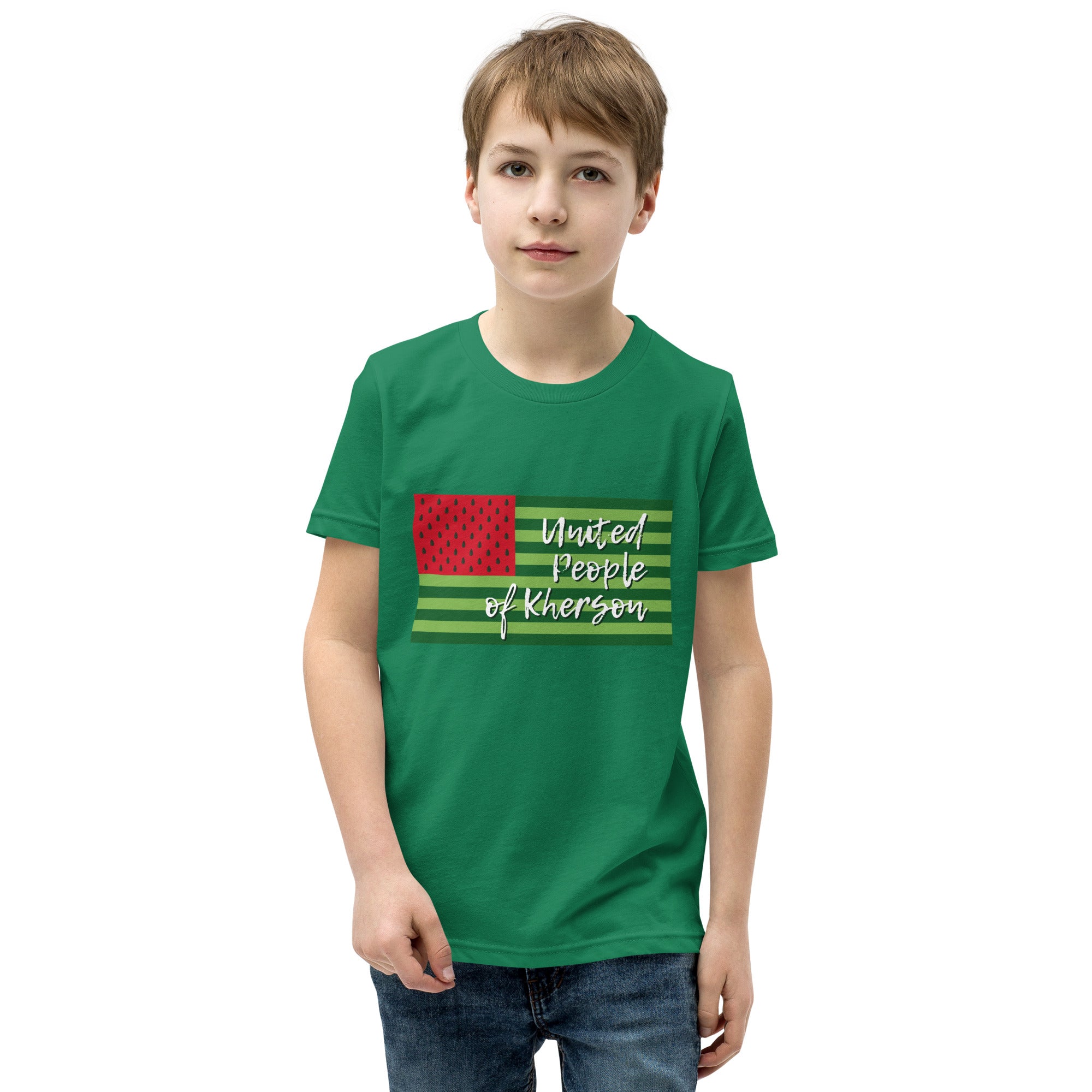 Youth Short Sleeve T-Shirt "United people of Kherson"