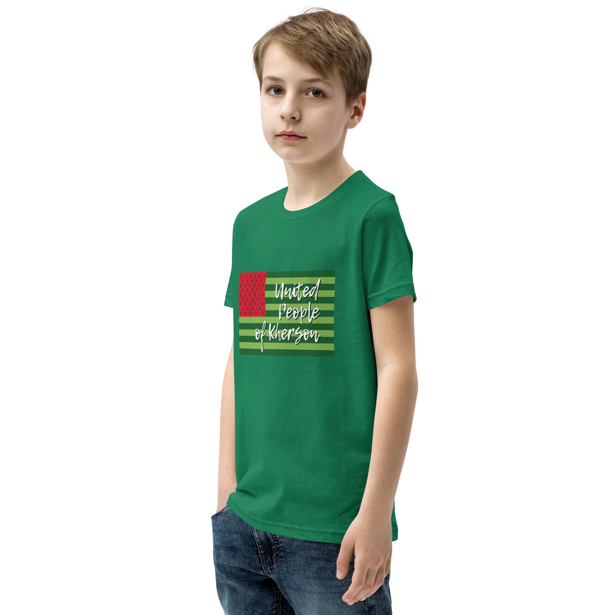 Youth Short Sleeve T-Shirt "United people of Kherson"