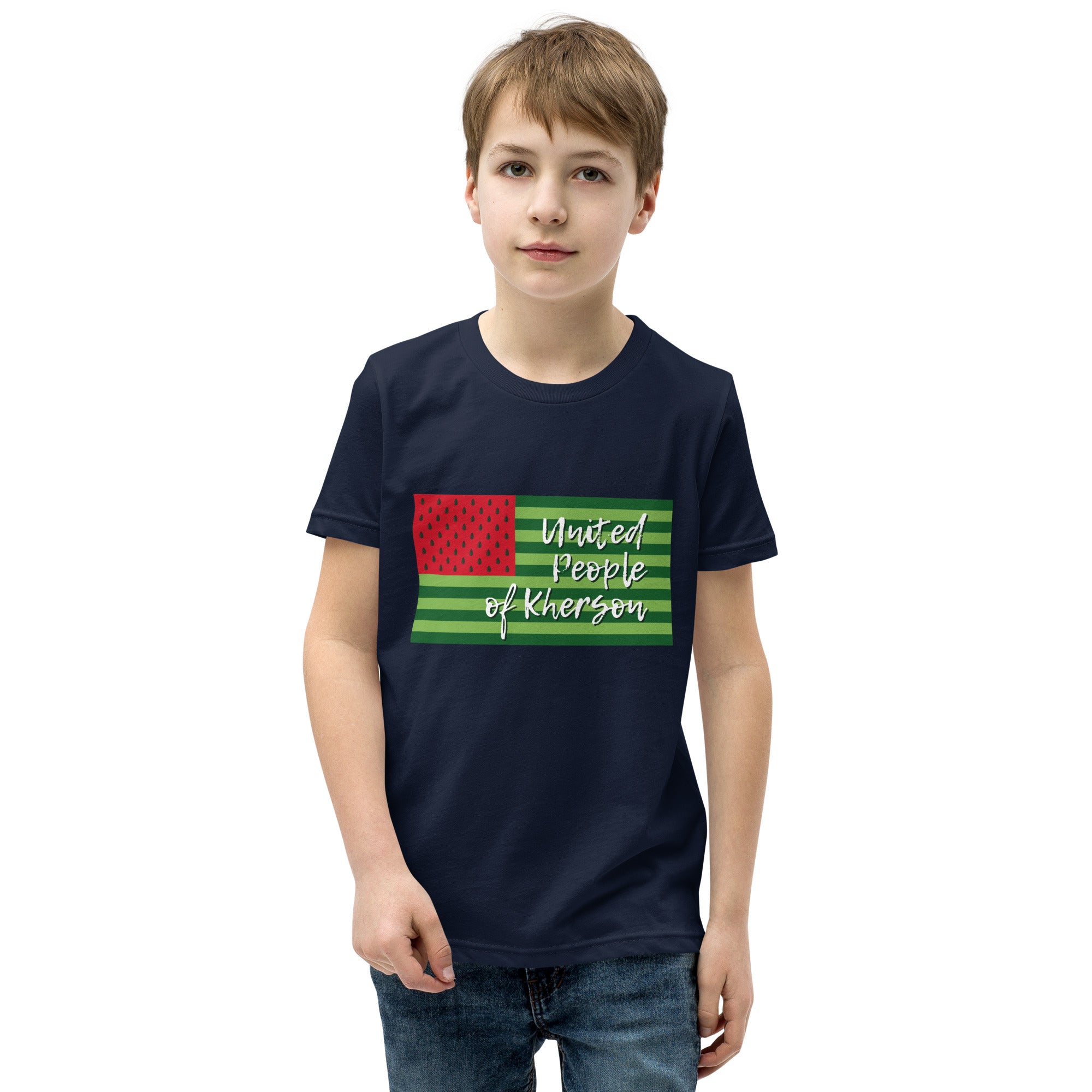 Youth Short Sleeve T-Shirt "United people of Kherson"