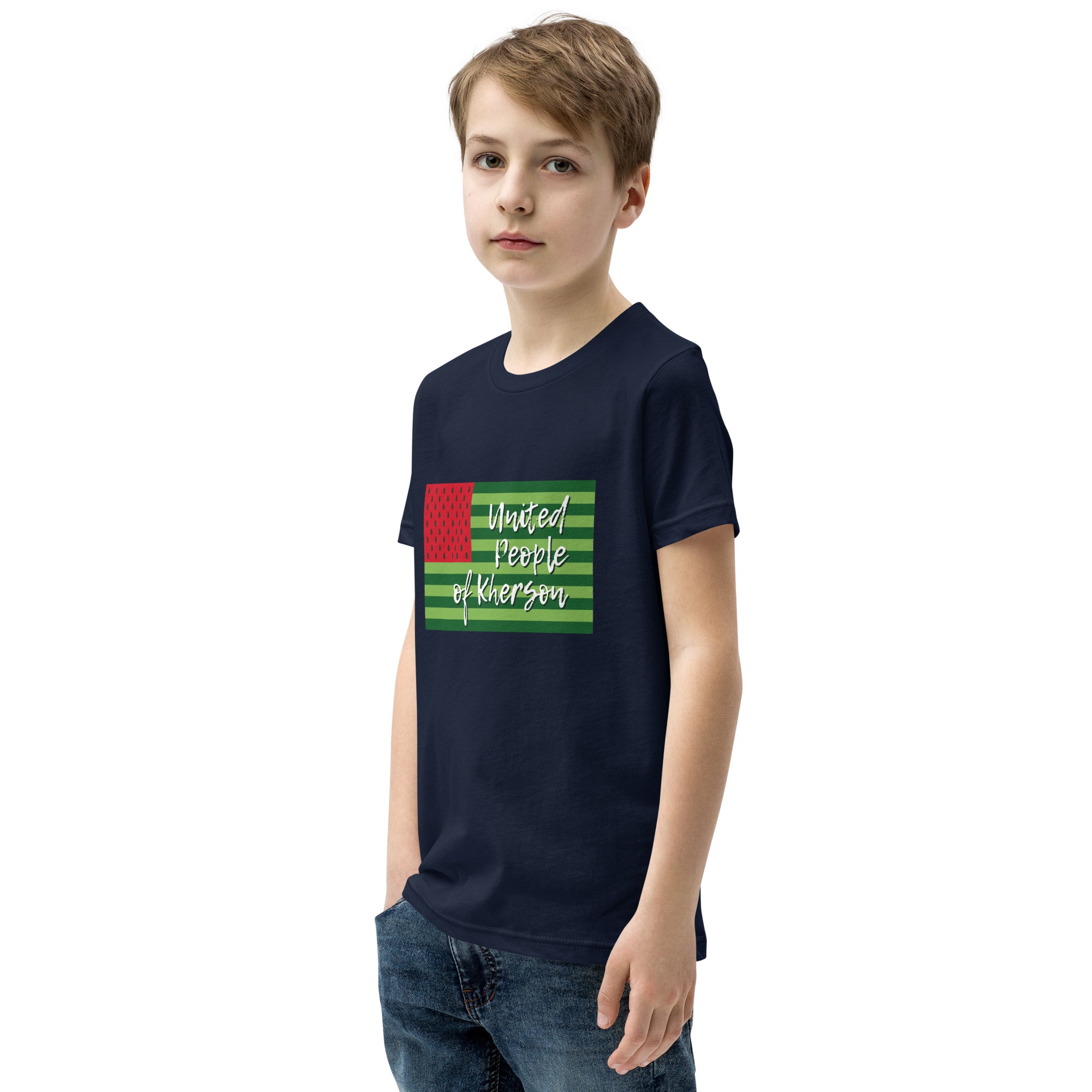 Youth Short Sleeve T-Shirt "United people of Kherson"