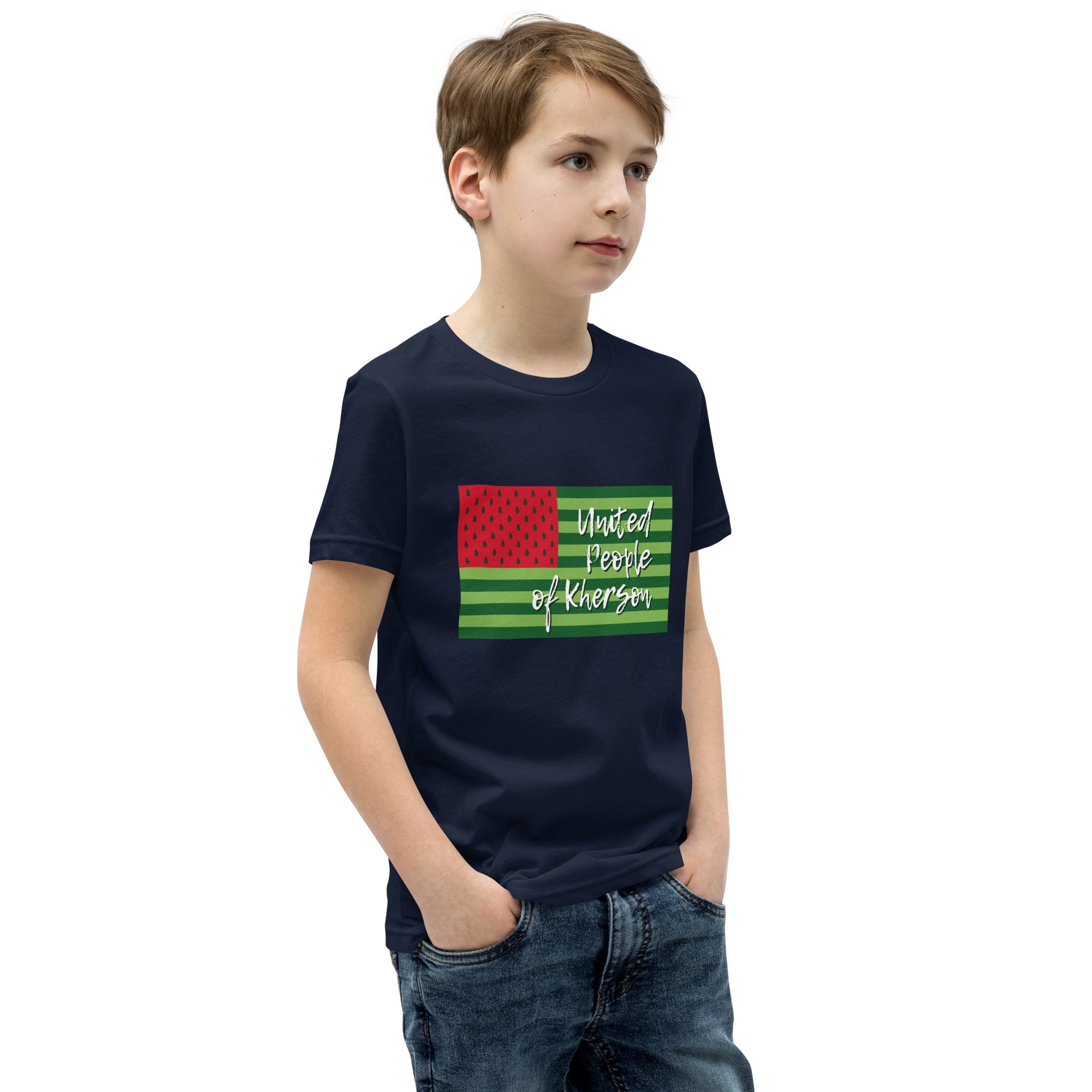 Youth Short Sleeve T-Shirt "United people of Kherson"