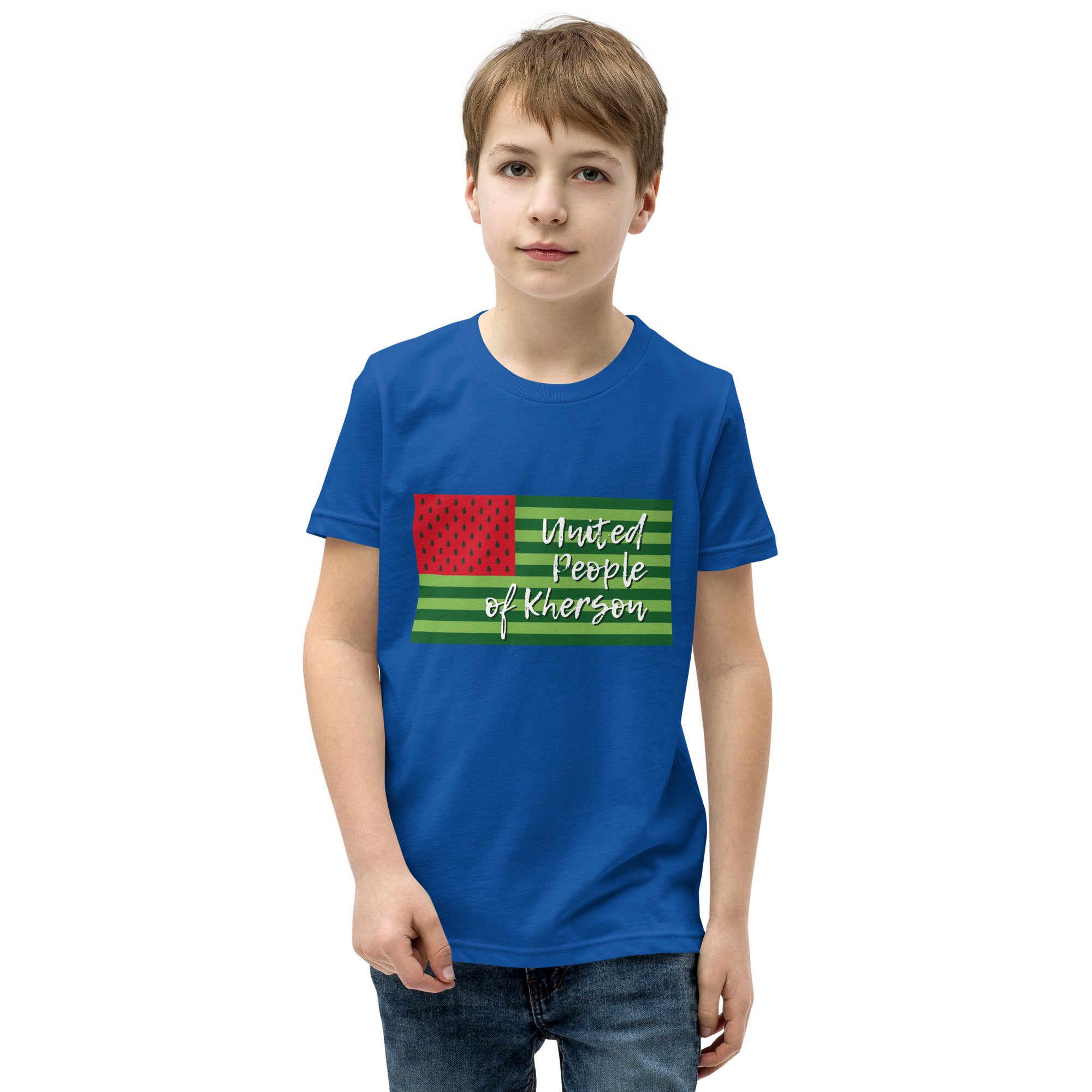 Youth Short Sleeve T-Shirt "United people of Kherson"