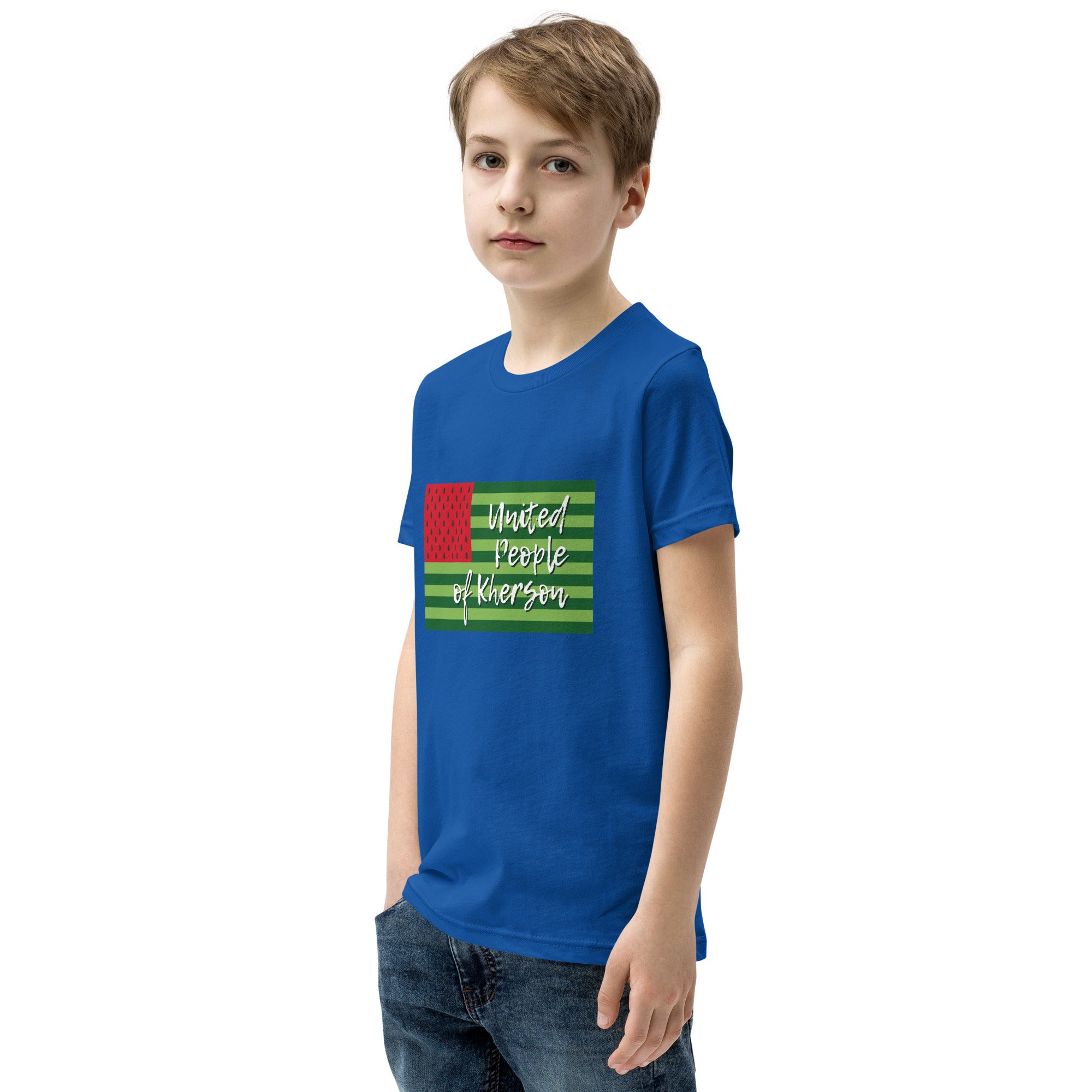 Youth Short Sleeve T-Shirt "United people of Kherson"