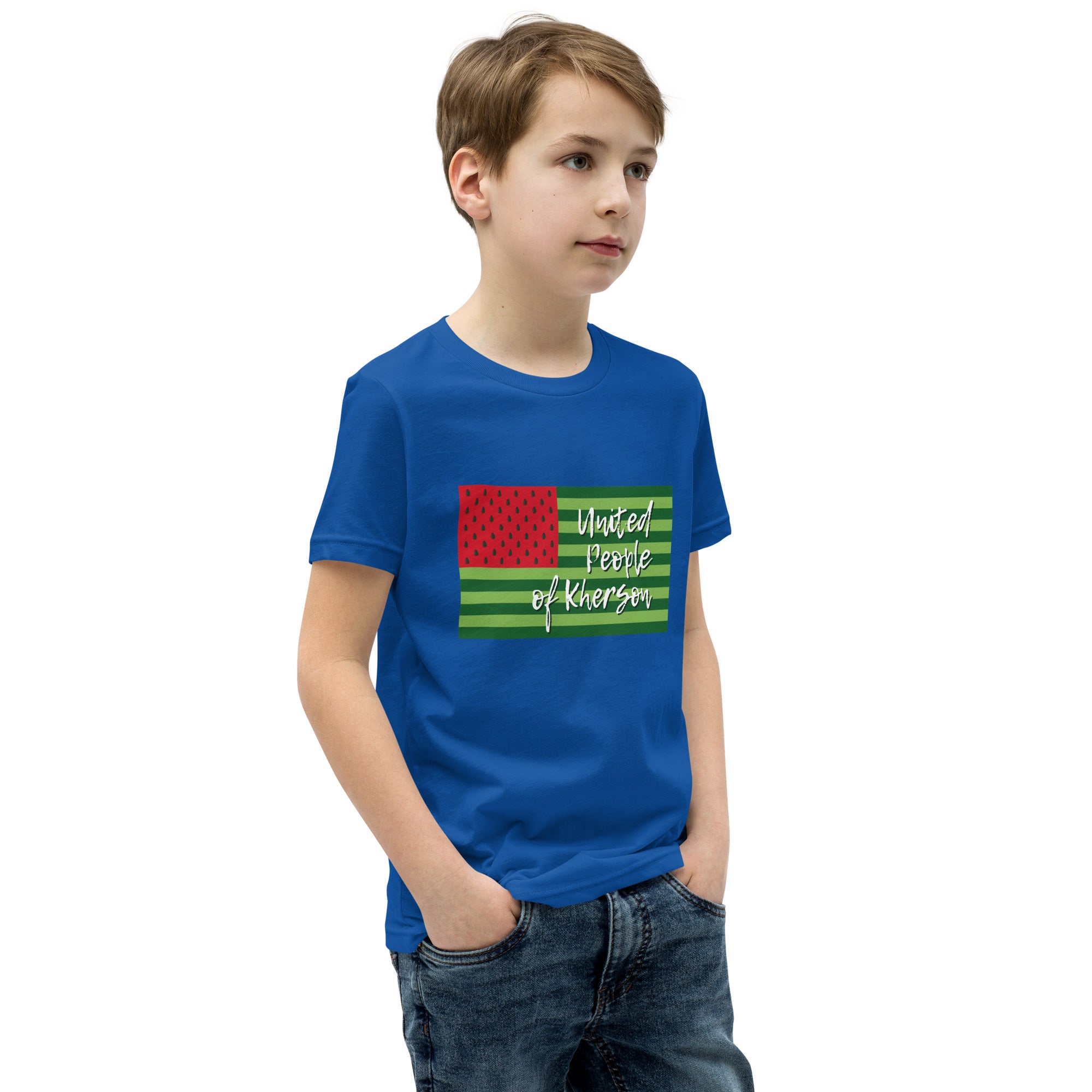 Youth Short Sleeve T-Shirt "United people of Kherson"