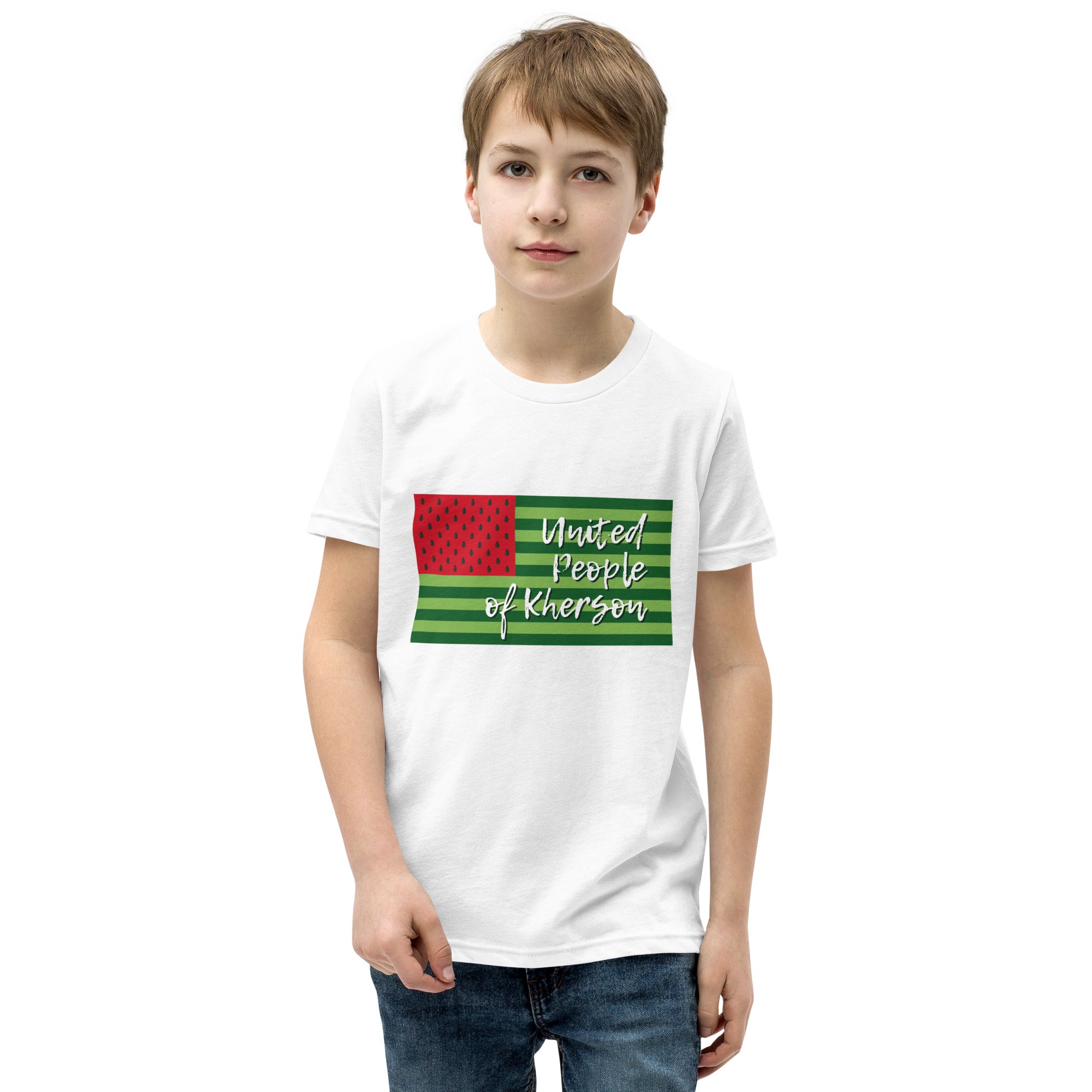 Youth Short Sleeve T-Shirt "United people of Kherson"