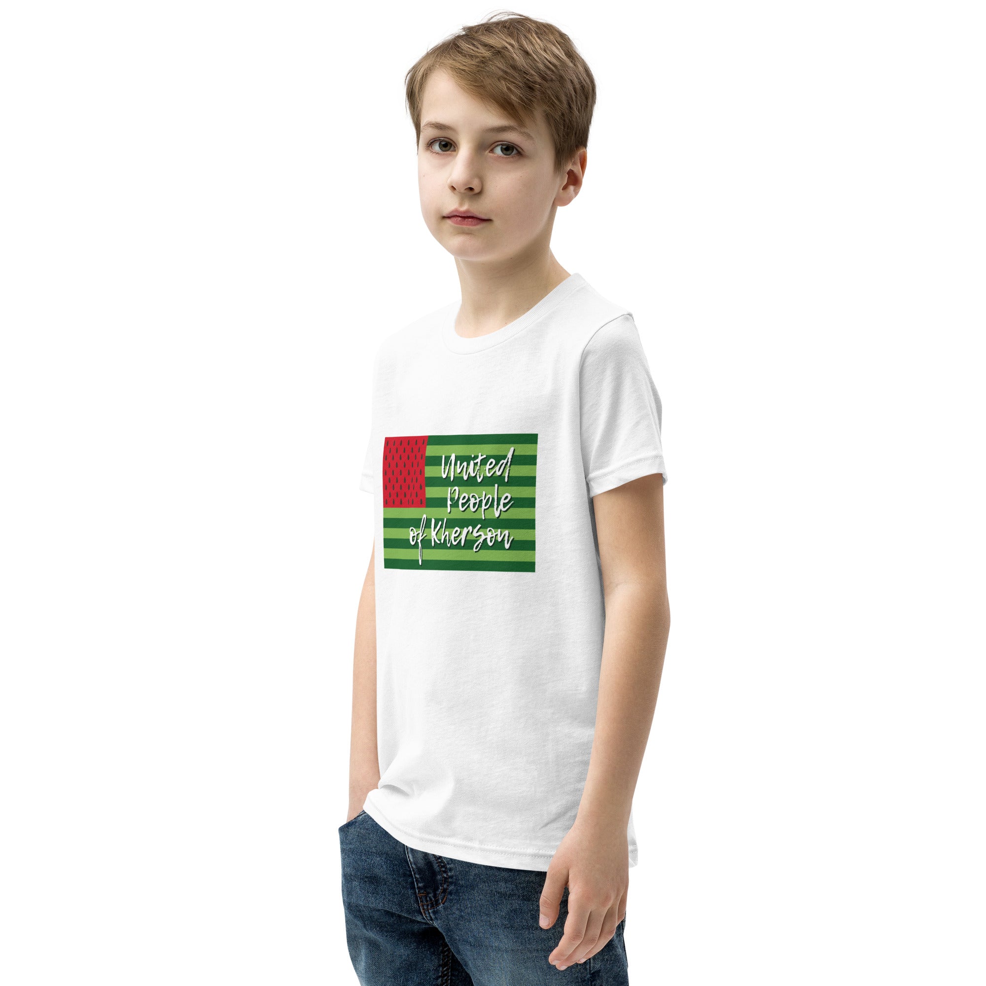 Youth Short Sleeve T-Shirt "United people of Kherson"