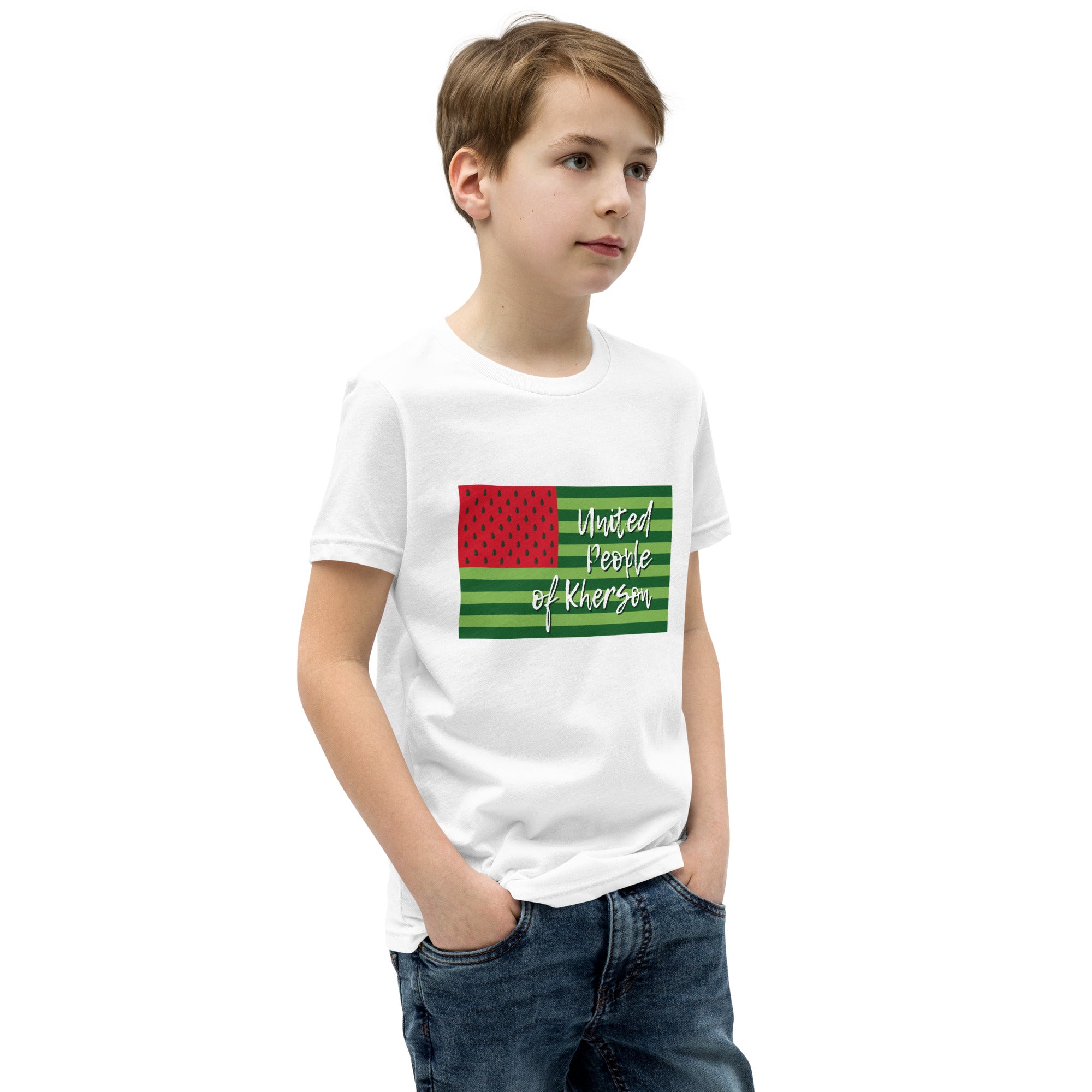 Youth Short Sleeve T-Shirt "United people of Kherson"