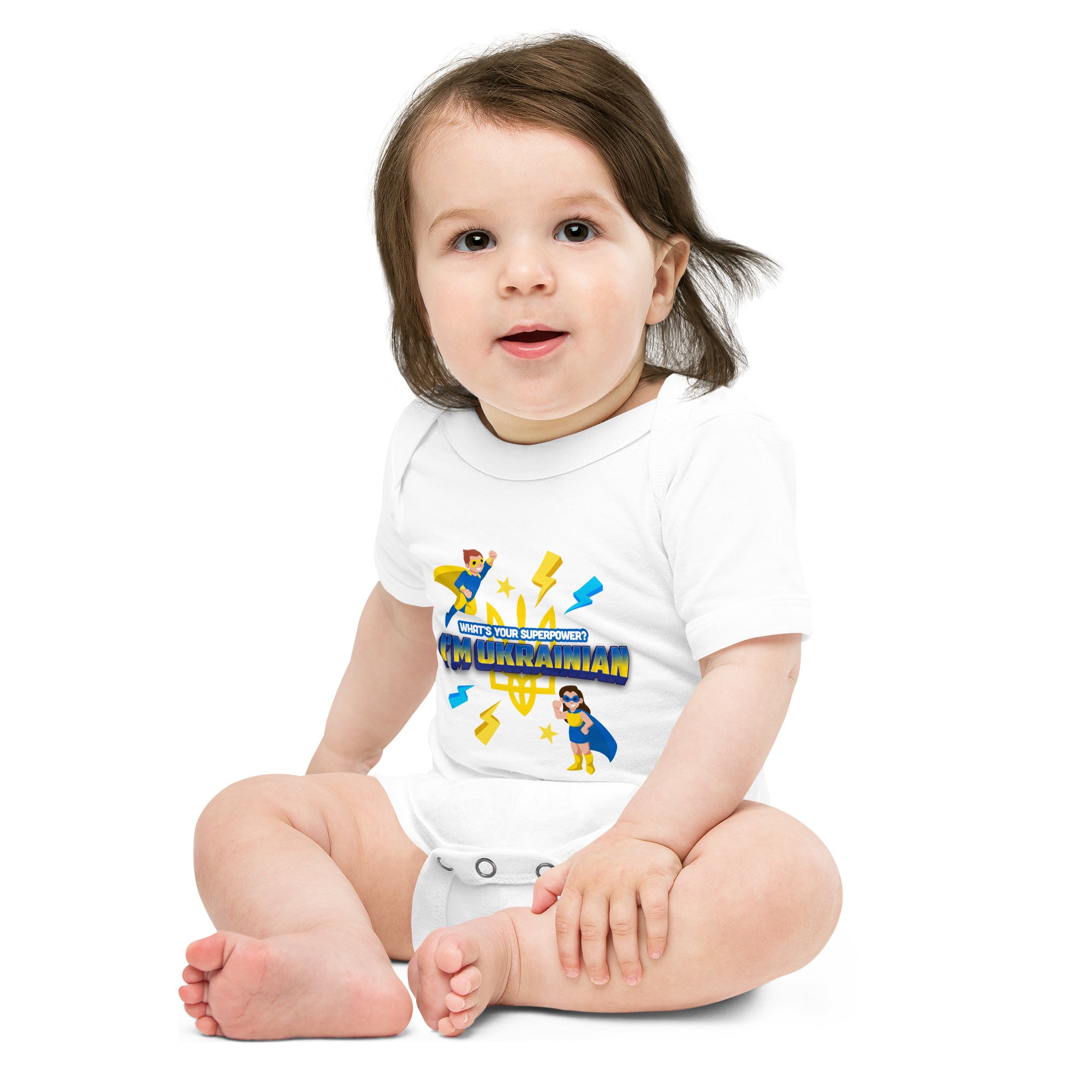 Baby short sleeve one piece "Ukrainian hero"