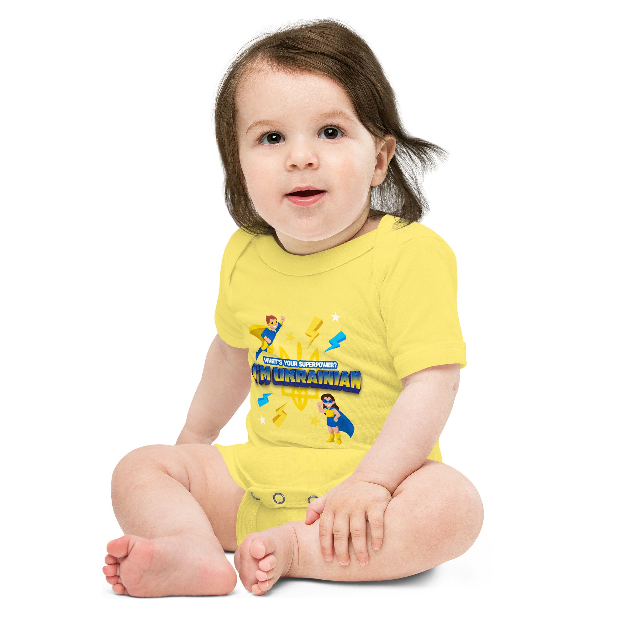 Baby short sleeve one piece "Ukrainian hero"