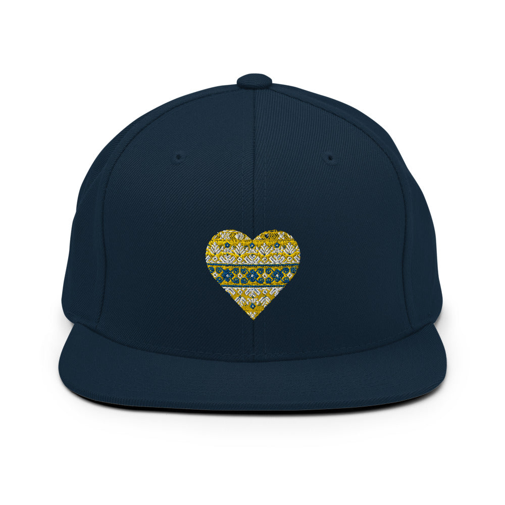 Snapback Hat "Embroidery heart"