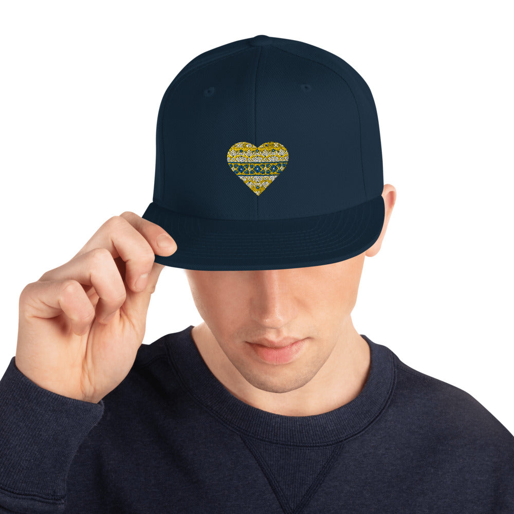 Snapback Hat "Embroidery heart"