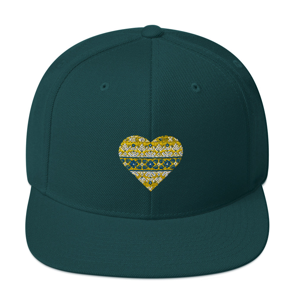 Snapback Hat "Embroidery heart"