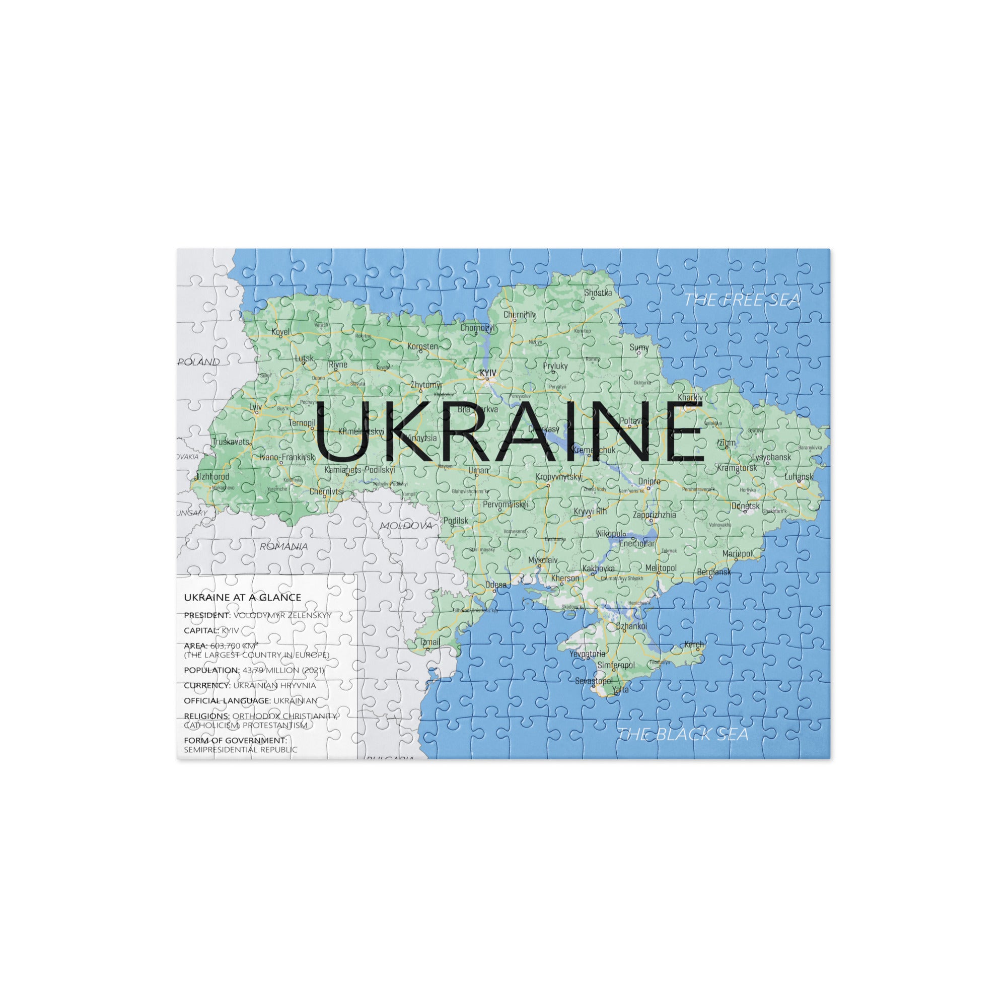 Jigsaw puzzle "Political Map of Ukraine"