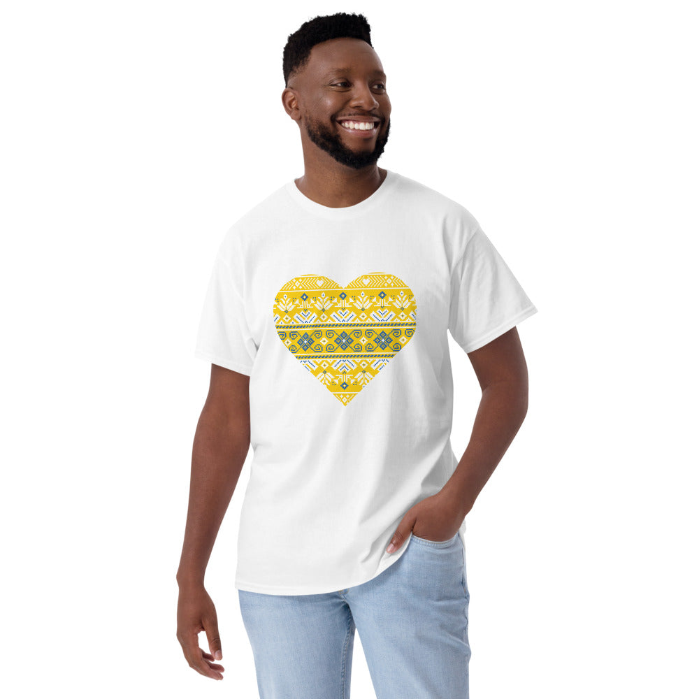 Short Sleeve T-Shirt "Vyshyvanka heart"