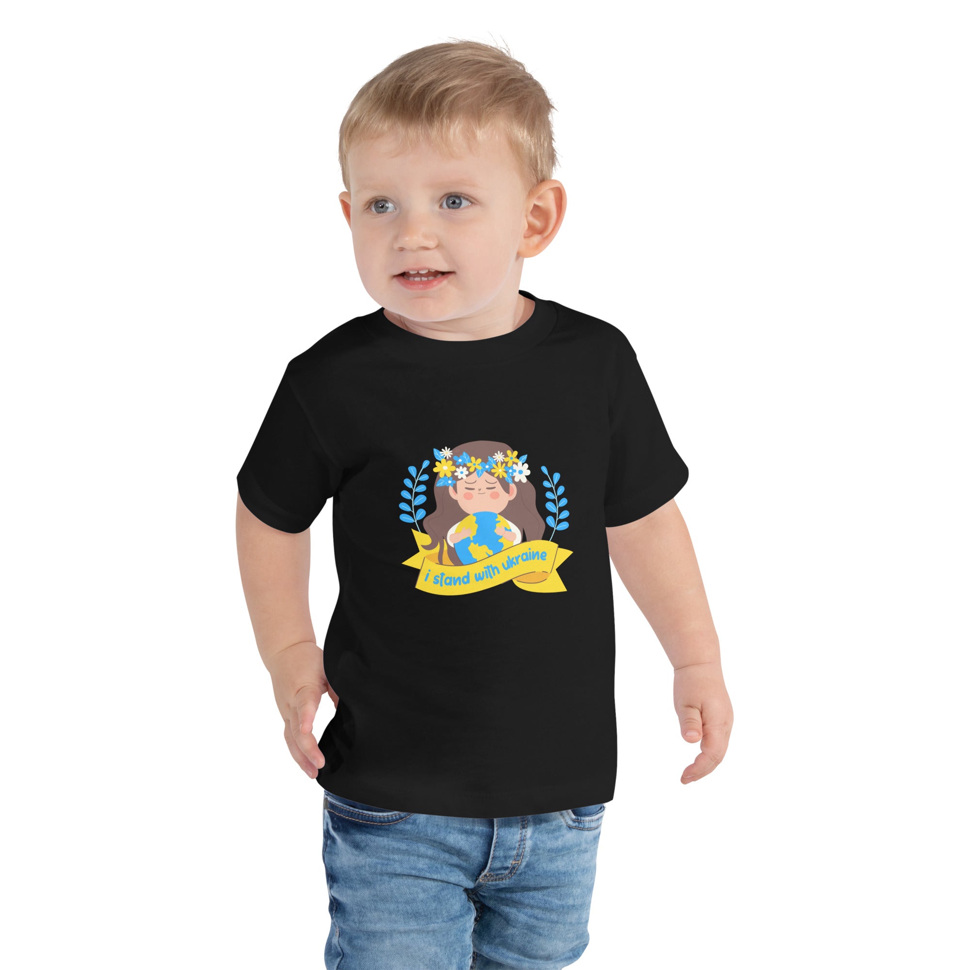 Toddler Short Sleeve Tee "I stand with Ukraine"