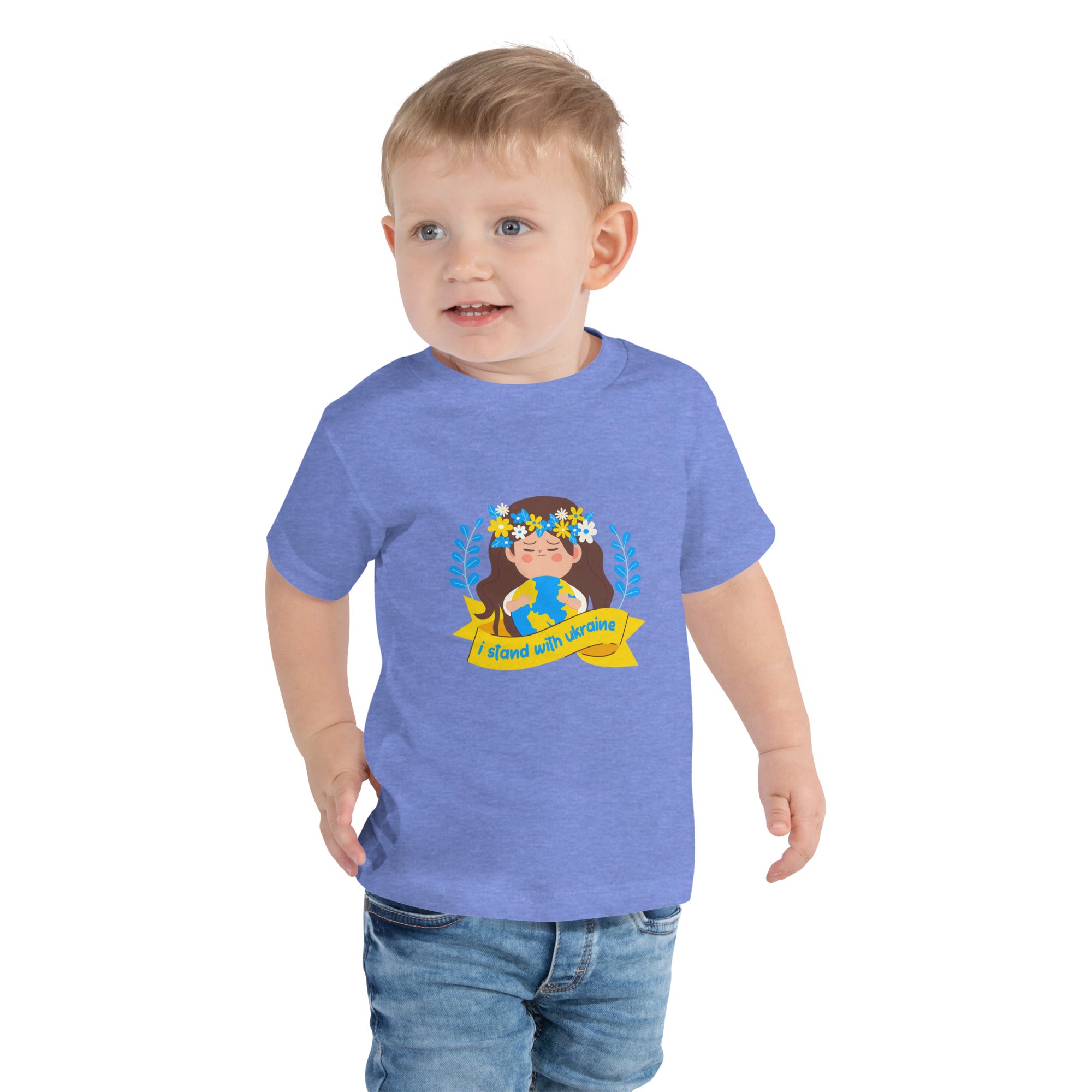 Toddler Short Sleeve Tee "I stand with Ukraine"