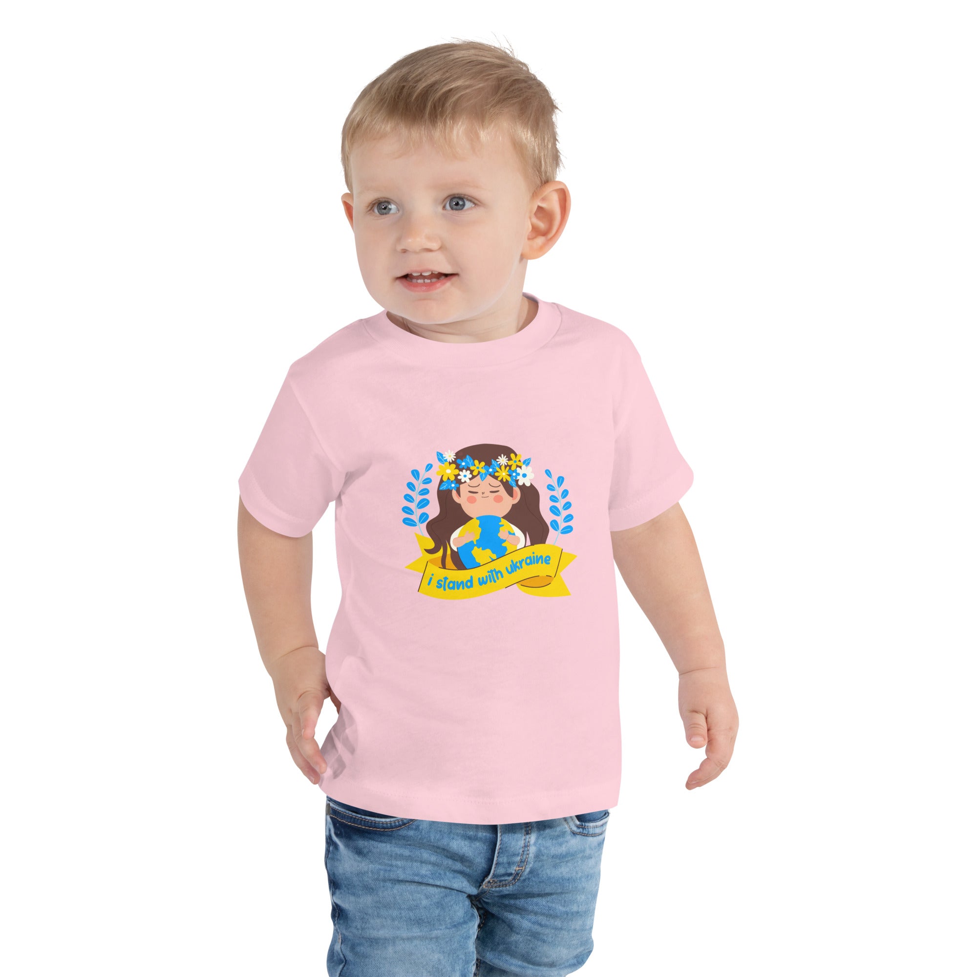 Toddler Short Sleeve Tee "I stand with Ukraine"