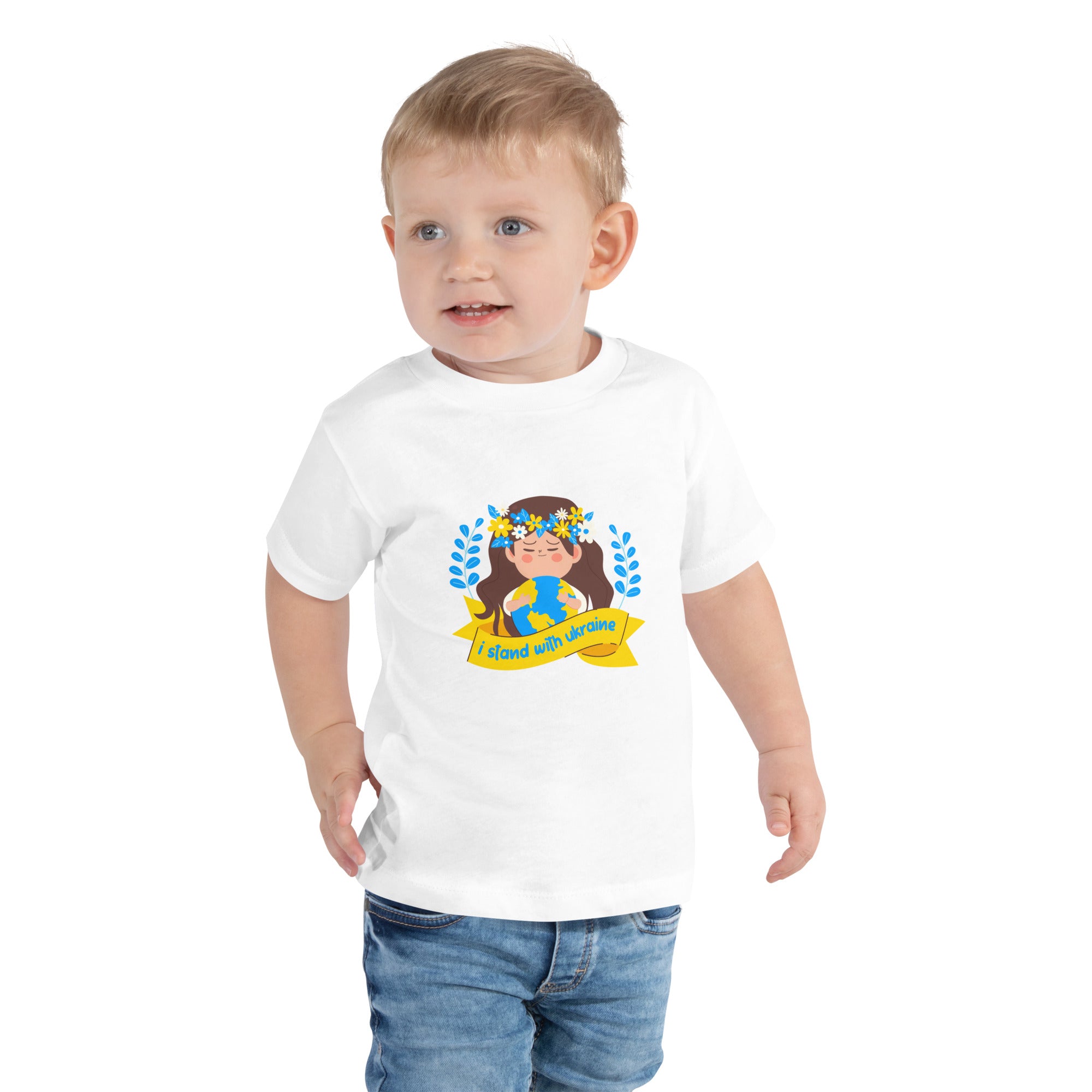 Toddler Short Sleeve Tee "I stand with Ukraine"