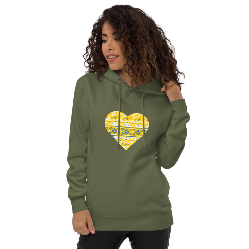 Unisex fashion hoodie "Vyshyvanka heart"