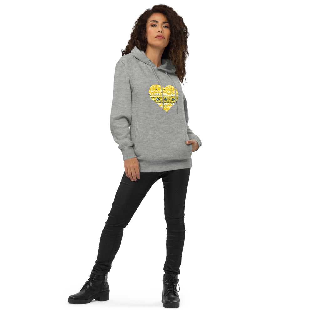 Unisex fashion hoodie "Vyshyvanka heart"