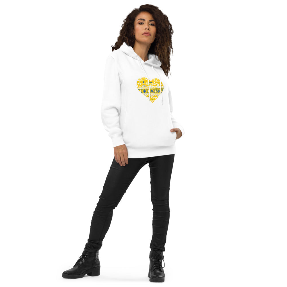 Unisex fashion hoodie "Vyshyvanka heart"