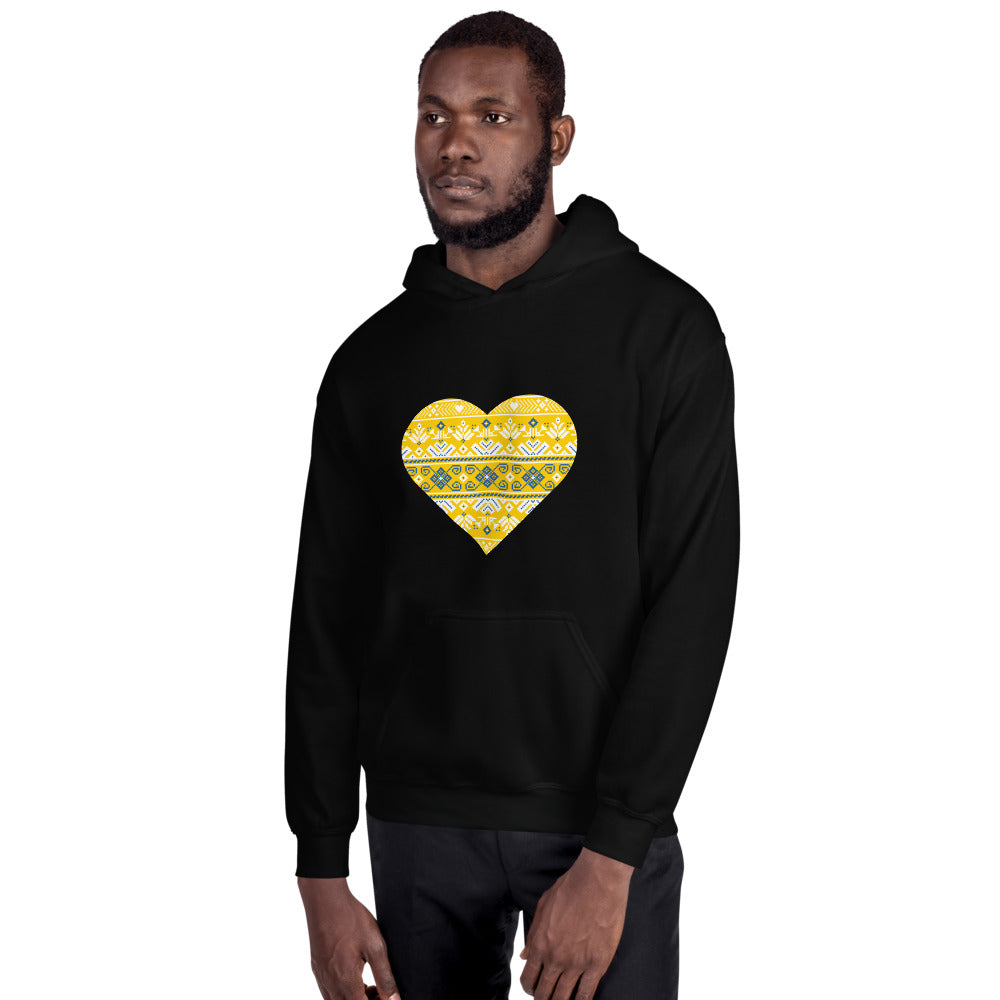 Unisex Hoodie "Vyshyvanka heart"